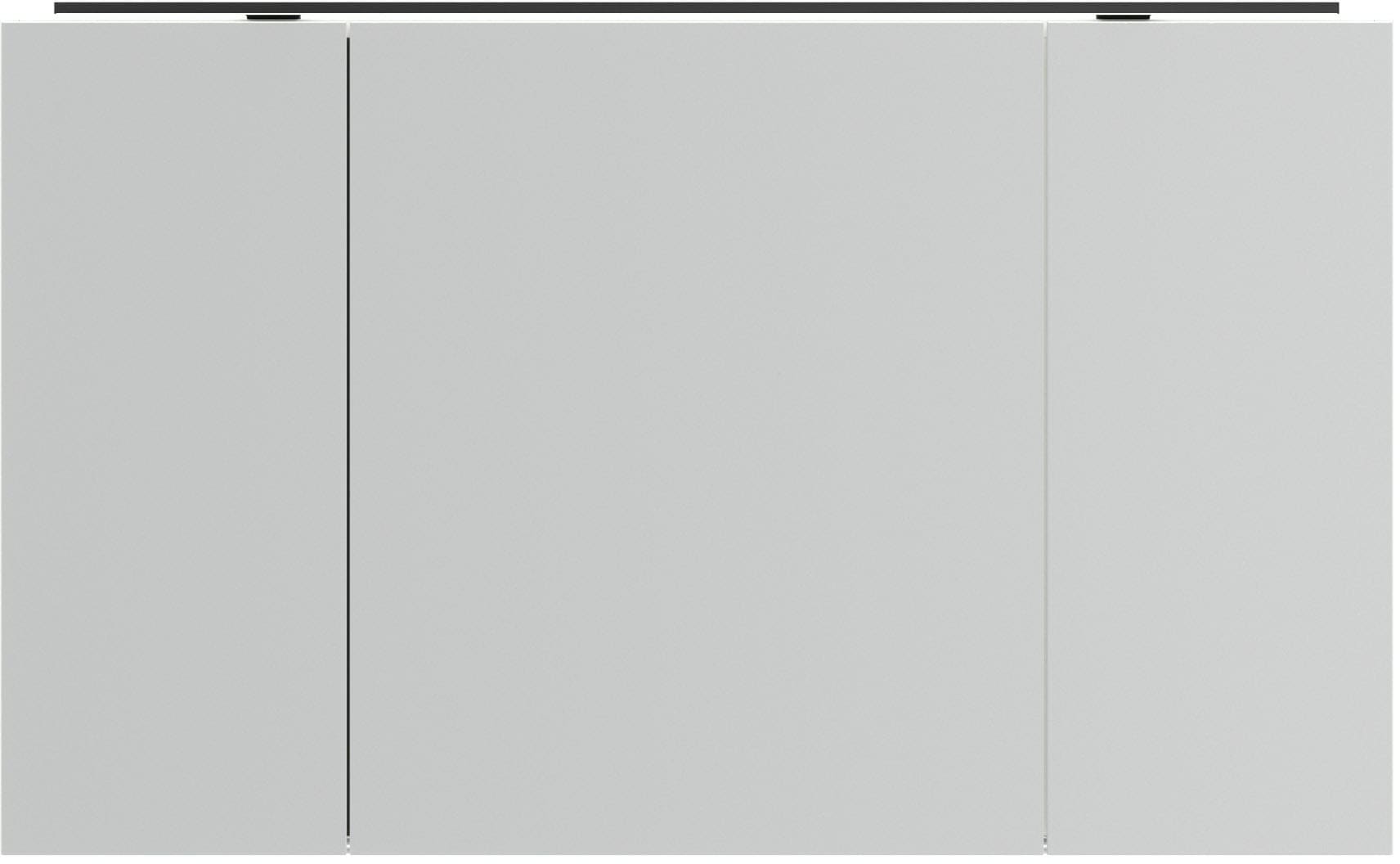 nobilia® Badmöbel-Set »Alvene«, (2 St., vormontiert, mit Soft-Close), inkl. Spiegelschrank mit Beleuchtung und Dimmerfunktion, in 4 Breiten