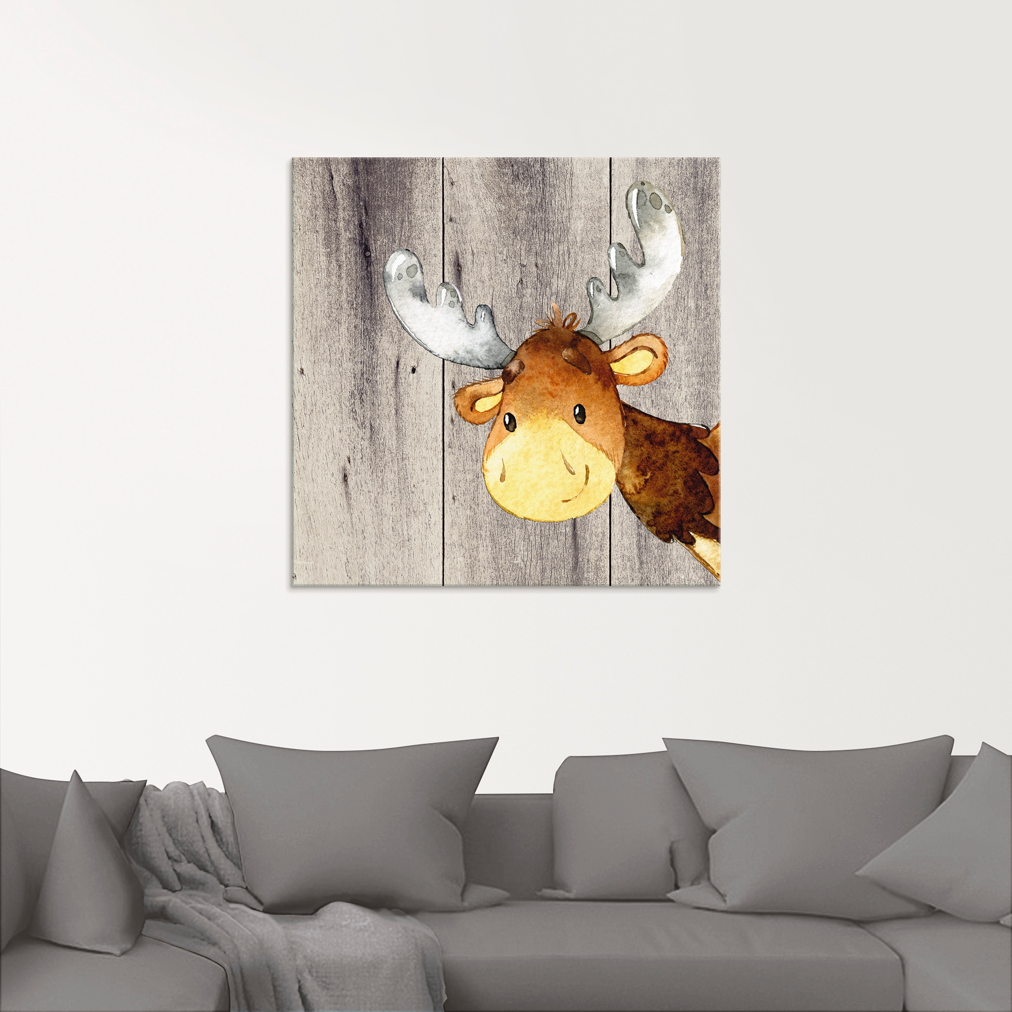 Artland Glasbild »Waldland Freunde - Hirsch«, Tiere, (1 St.), in verschiedenen Größen