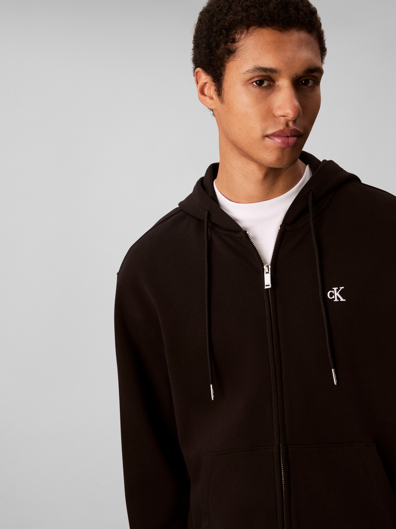 Calvin Klein Jeans Kapuzensweatshirt »LS EU 350TERRY MONOGRAM FZ HOODI«, Mit Rundhalsausschnitt, regular fit
