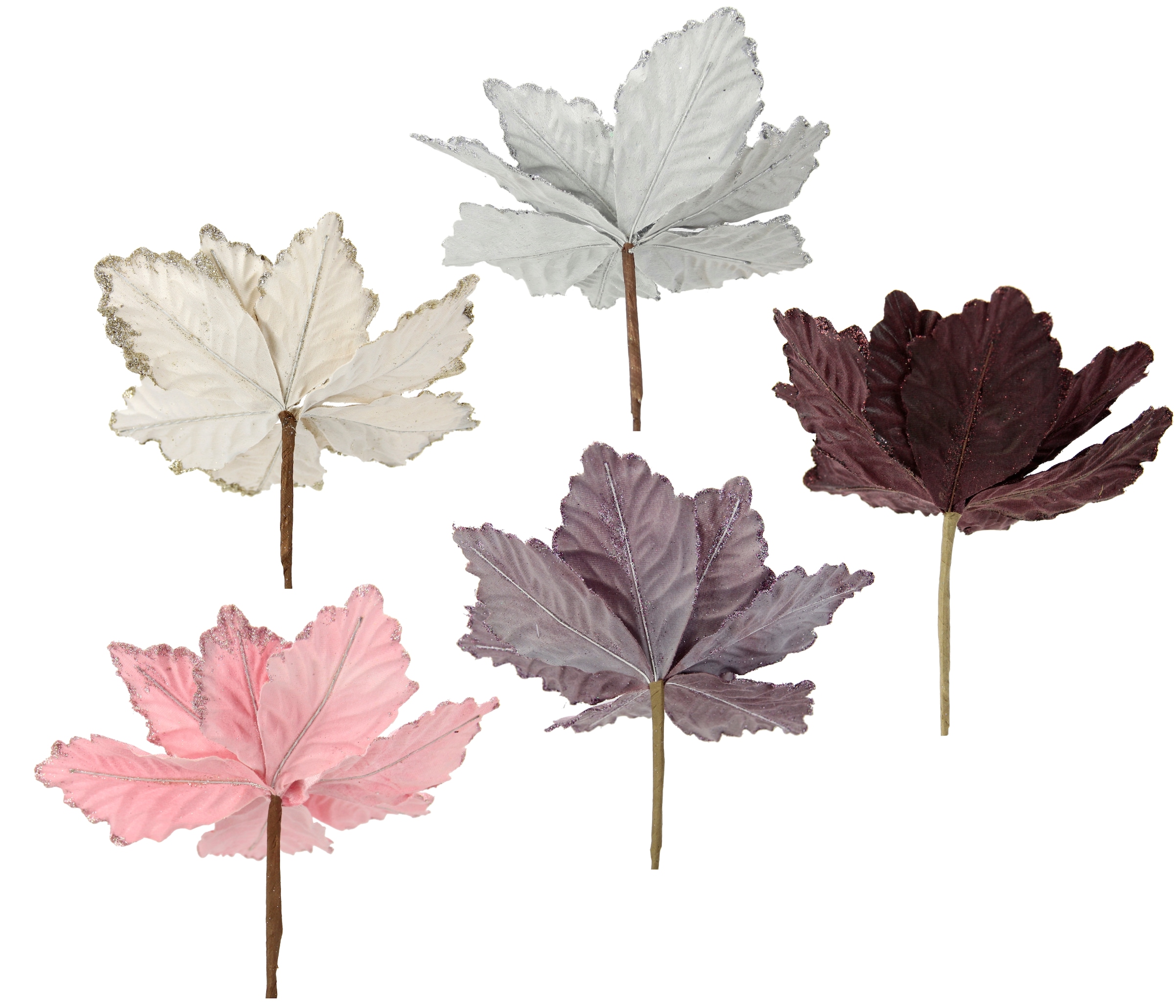 I.GE.A. Kunstblume »Poinsettia« Kunstblume, Dekoblume, 5er Set