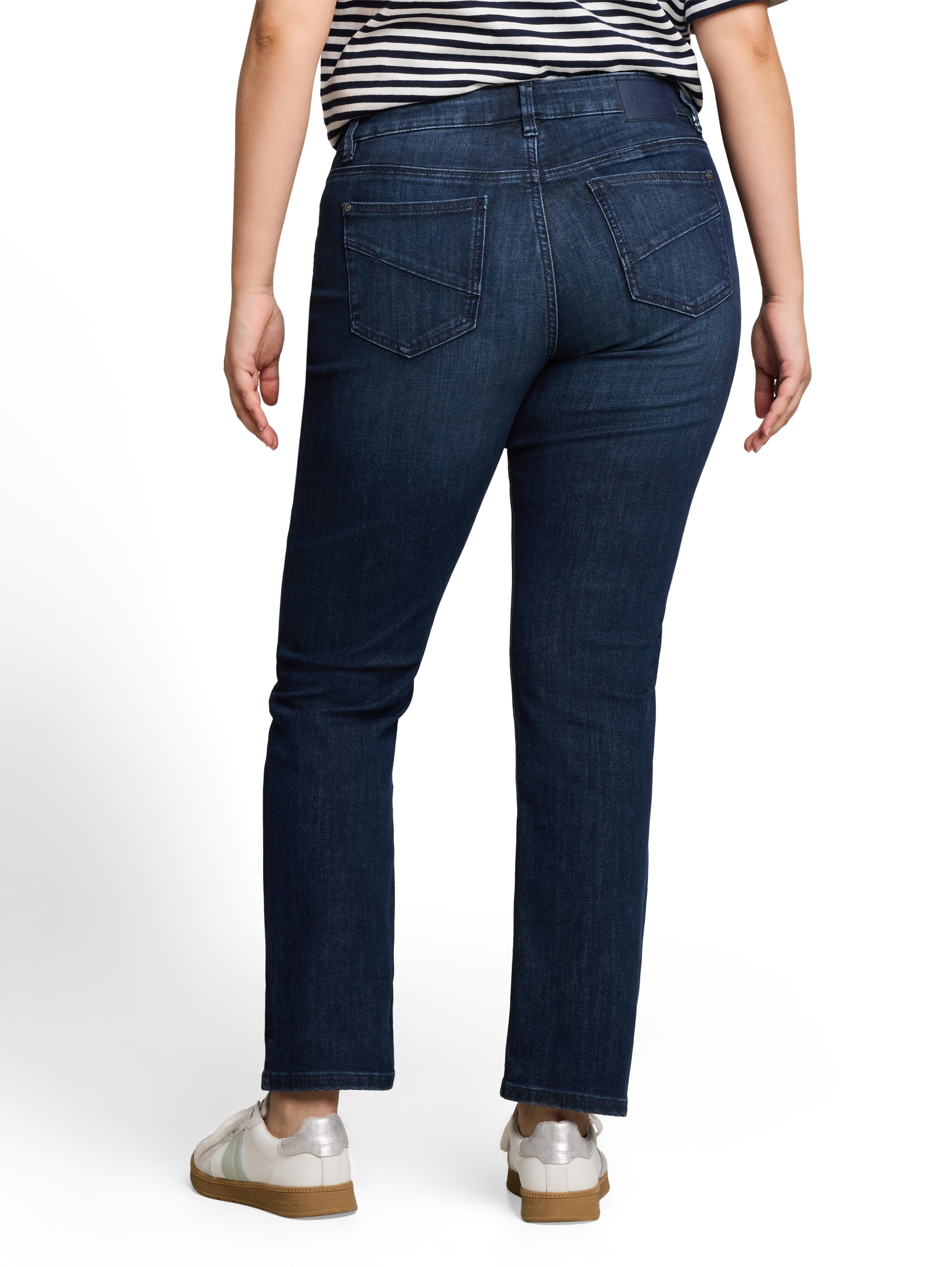 TOM TAILOR PLUS 5-Pocket-Jeans mit Leo-Print auf der Innenseite / Große Größen