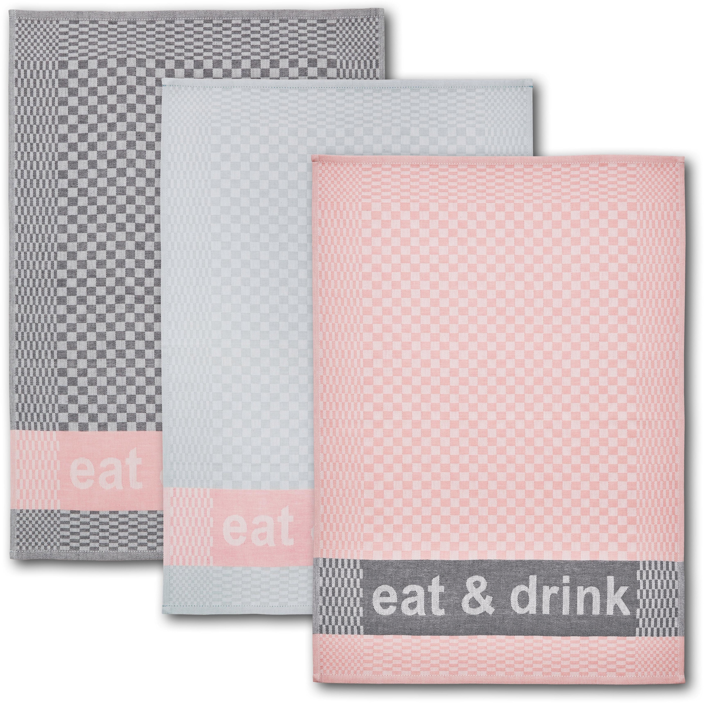 Dyckhoff Geschirrtuch »Eat & Drink, Maße je Tuch ca. 50x70 cm«, (Set, 6 tlg günstig online kaufen