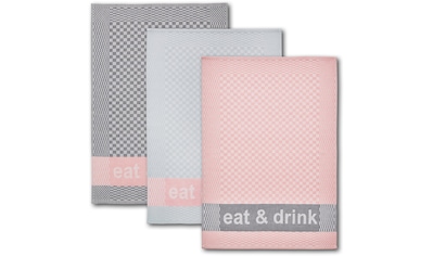 Geschirrtuch »eat & drink«, (Set, 6 tlg.)