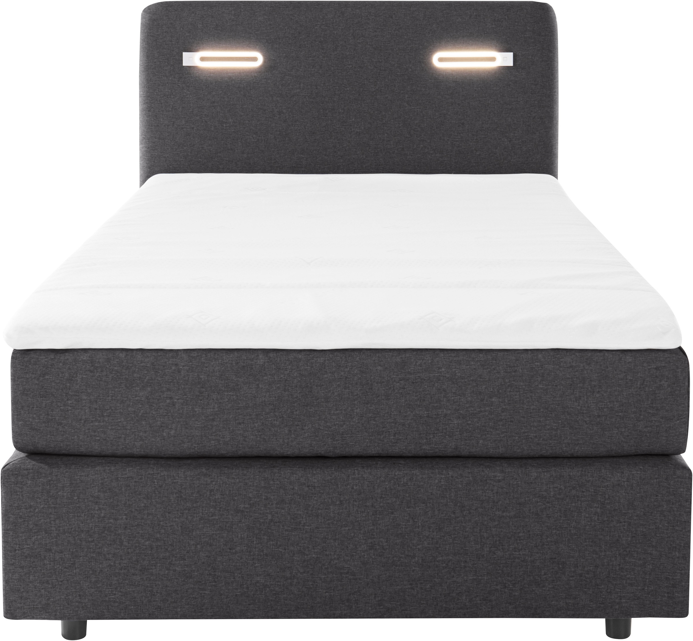 INOSIGN Boxbett »Luan«, Schubkästen, LED-Beleuchtung und Topper, in Breite 120 cm und 180 cm