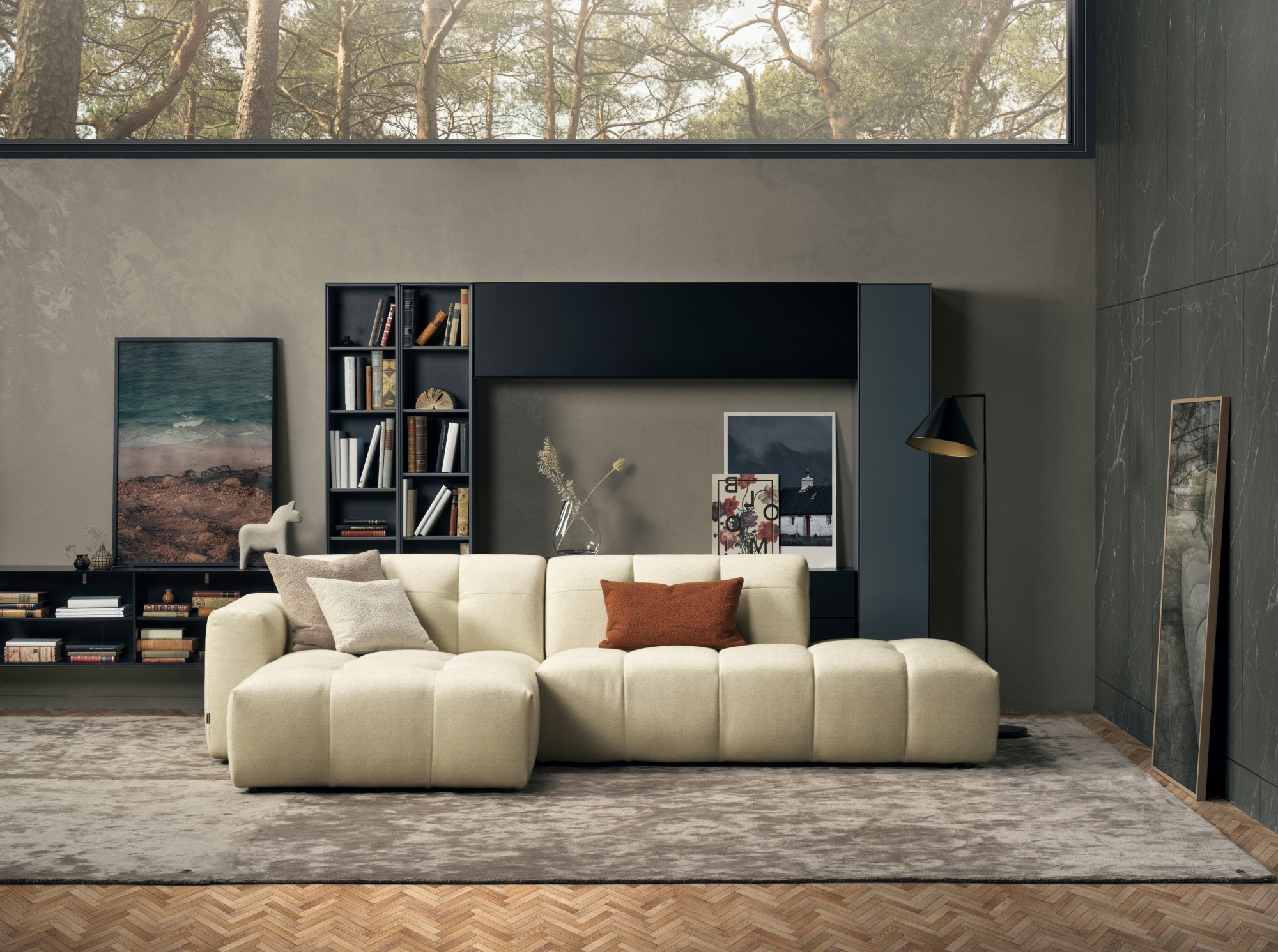 furninova Ecksofa "Chess, Designsofa mit sehr hohem Sitzkomfort, Eyecatcher günstig online kaufen