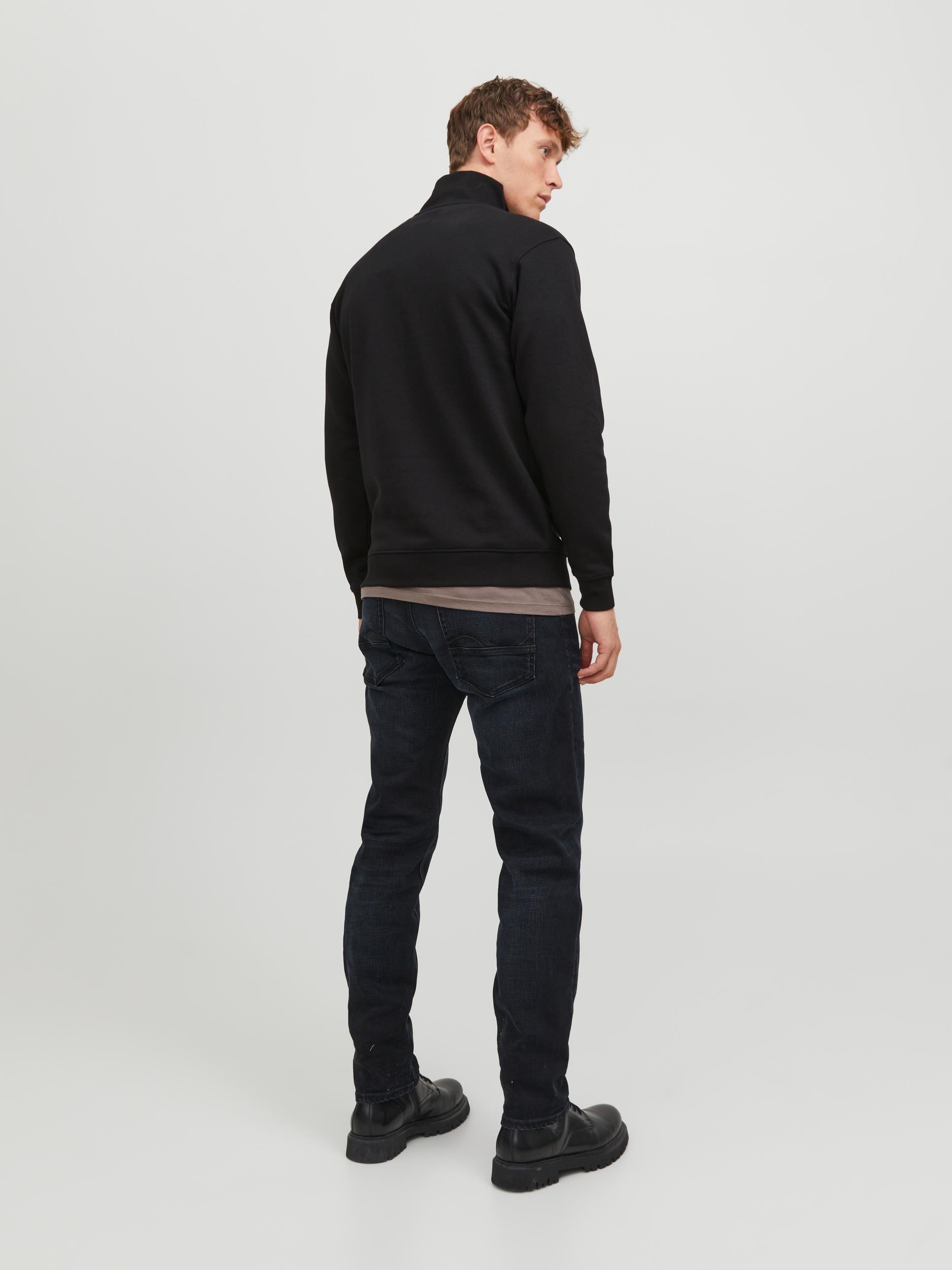 Jack & Jones Sweatshirt »JJEBRADLEY SWEAT HALF ZIP NOOS«, mit Troyer Kragen