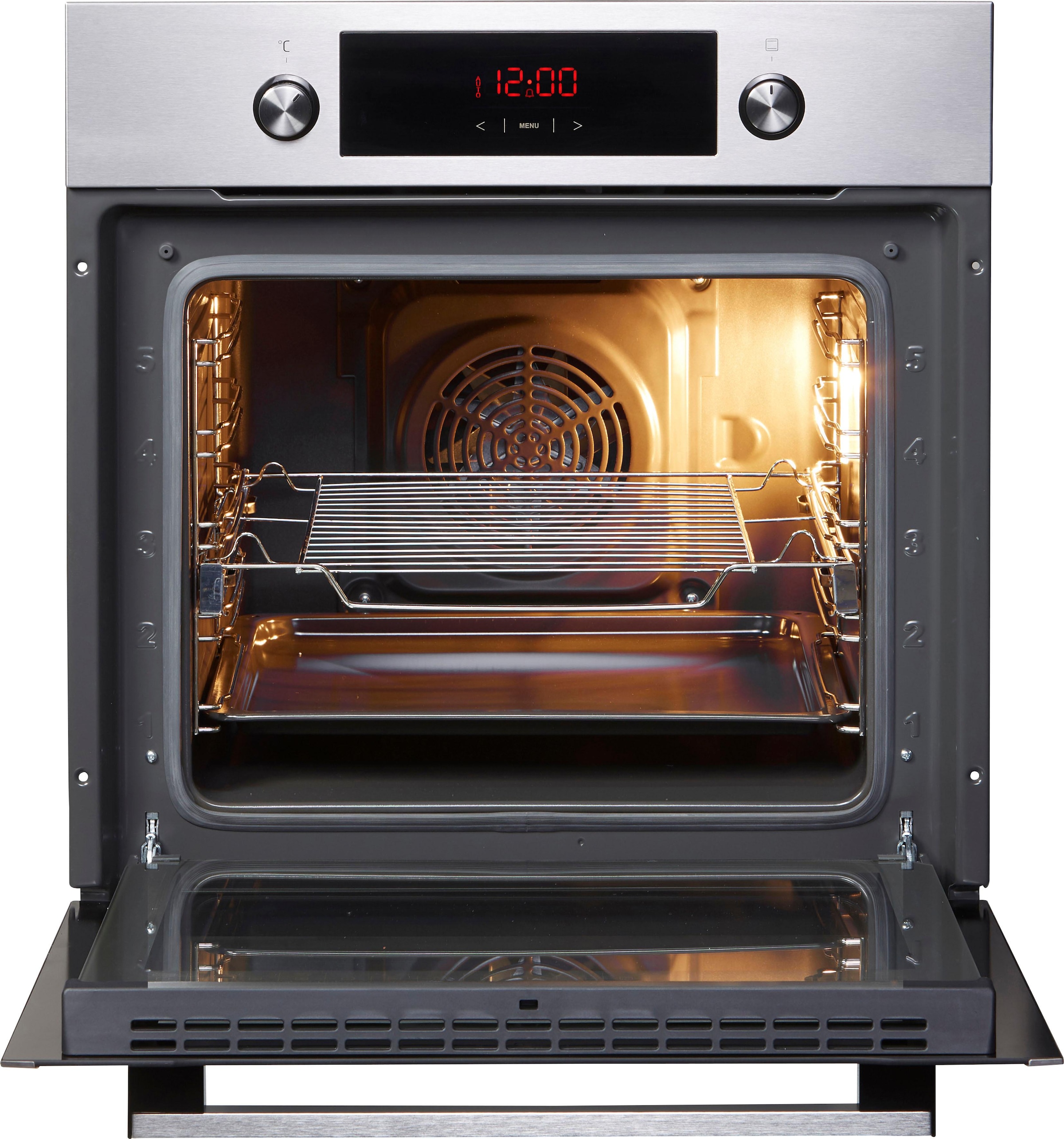 Amica Einbaubackofen  »EB 944 100 E«, mit 1-fach-Teleskopauszug, Steam Clean, Ofen mit 11 Programmen und einstufig ausziehbaren Backblechschienen.