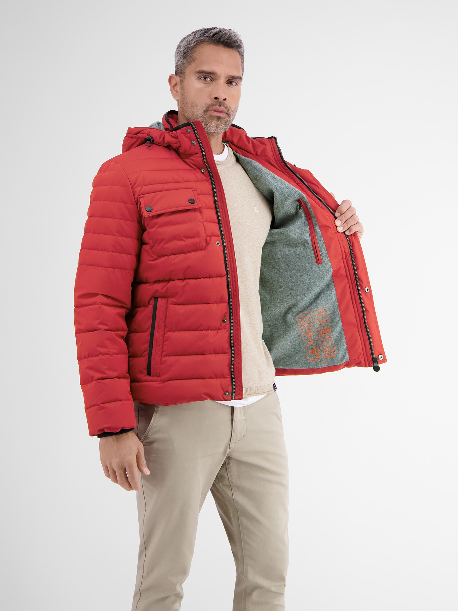 LERROS Steppjacke »LERROS Steppjacke mit abnehmbarer Kapuze«, mit Kapuze