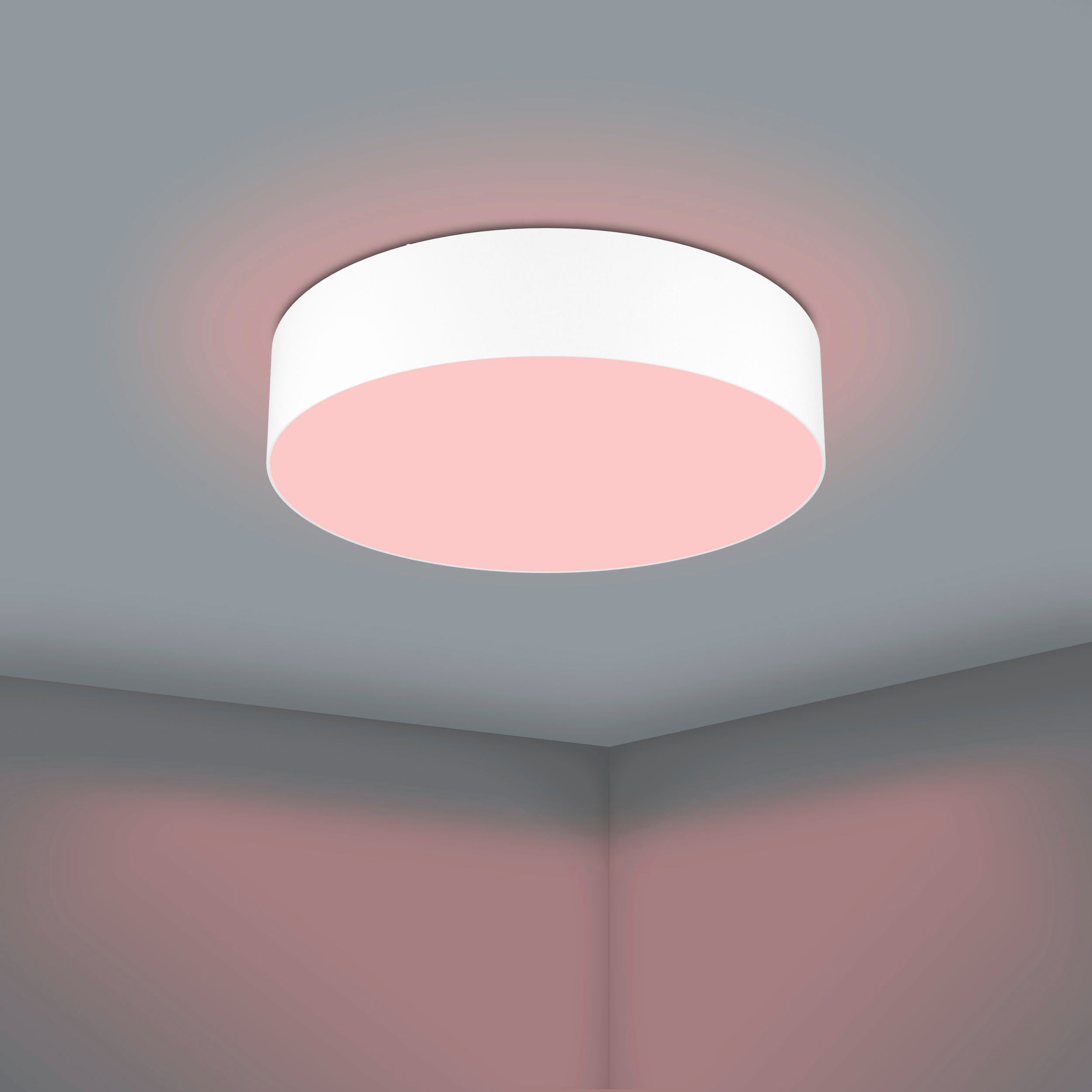 EGLO Deckenleuchte »ROMAO-Z«, Leuchtmittel LED-Modul | LED fest integriert, Deckenleuchte in weiß aus Stahl - 35W - warmweiß - kaltweiß