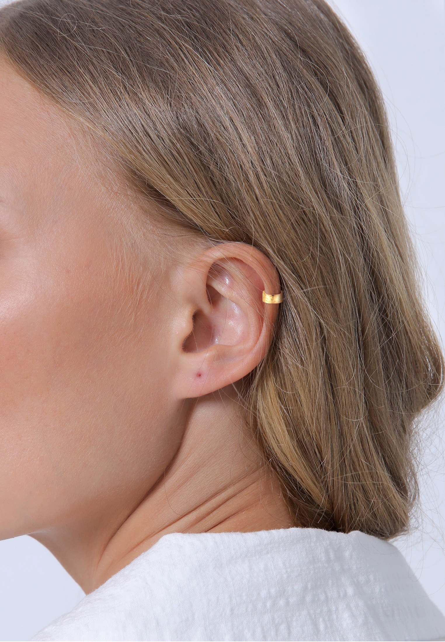 Elli Single-Ohrhaken »Earcuff Single gehämmert 925 Sterling Silber«