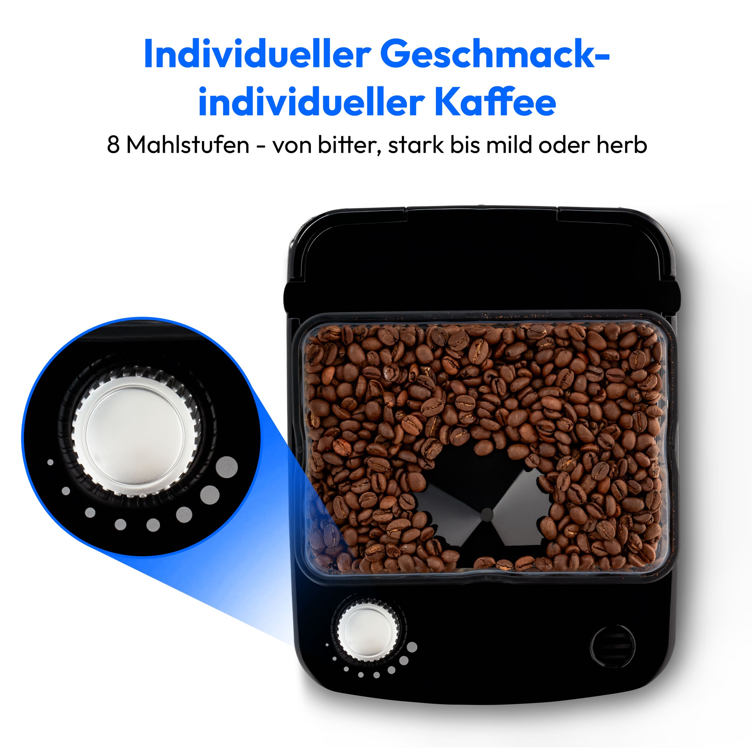 Medion® Kaffeemaschine mit Mahlwerk »MD 19911, 8 Mahlstufen, 1 L Wassertank, Thermoskanne, Timerfunktion«, Permanentfilter, Tropfstopp, automatische Abschaltung
