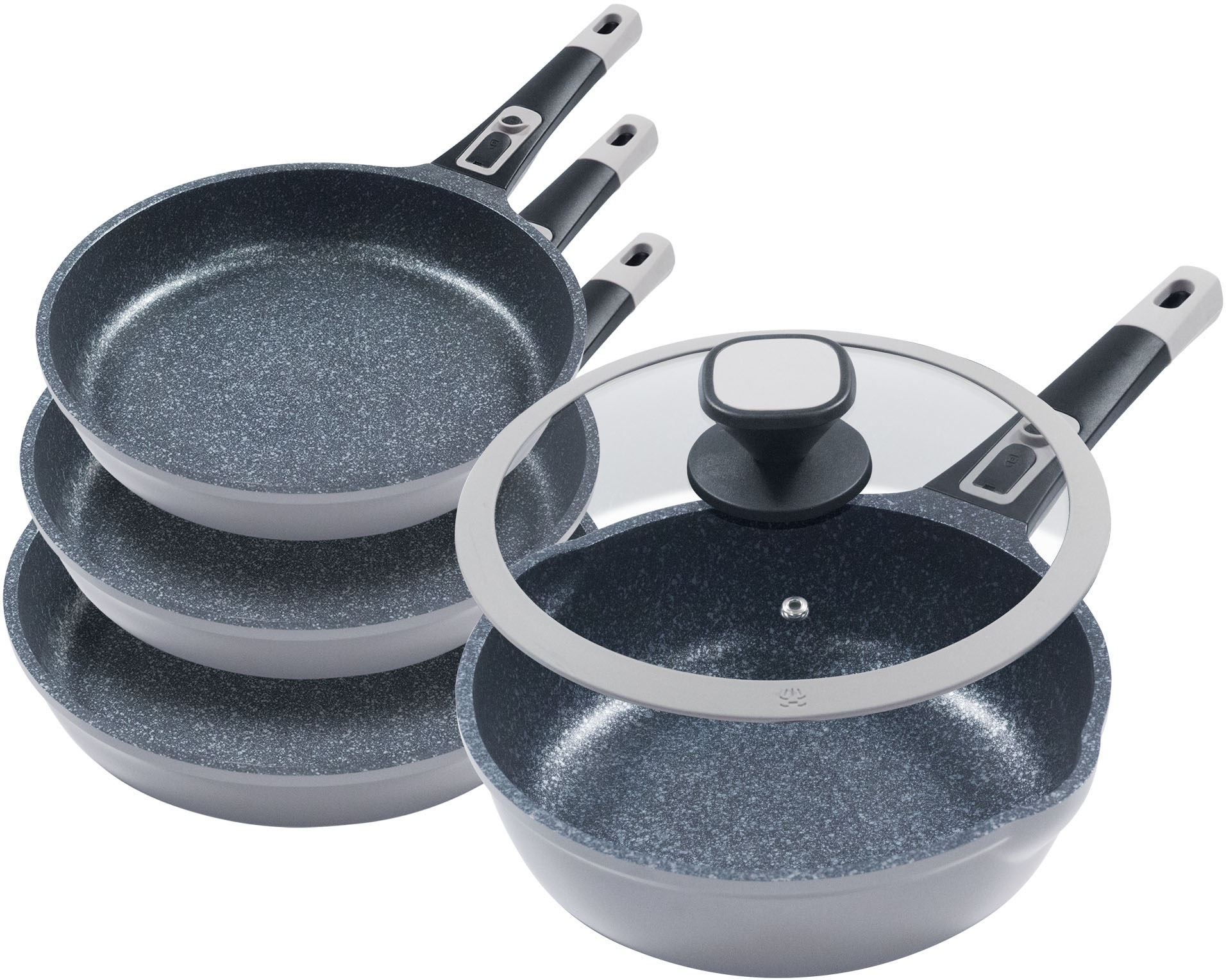 KING Pfannen-Set »Moonscape« Aluminiumguss Set, je 1 Pfanne Ø 20/24/28/28 c günstig online kaufen