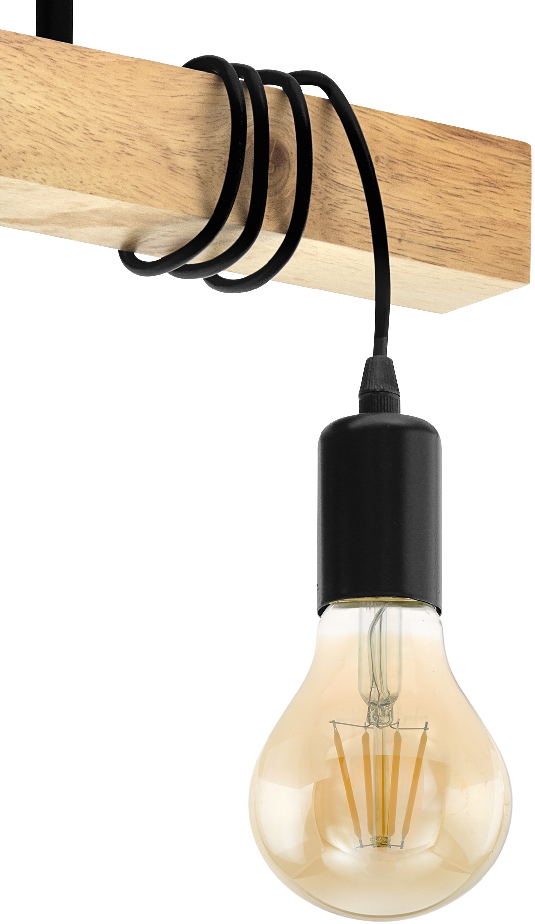 EGLO Deckenleuchte »TOWNSHEND«, 3 flammig, Leuchtmittel E27 | ohne Leuchtmittel, Vintage Deckenleuchte, Industrial Design, Retro Pendelleuchte