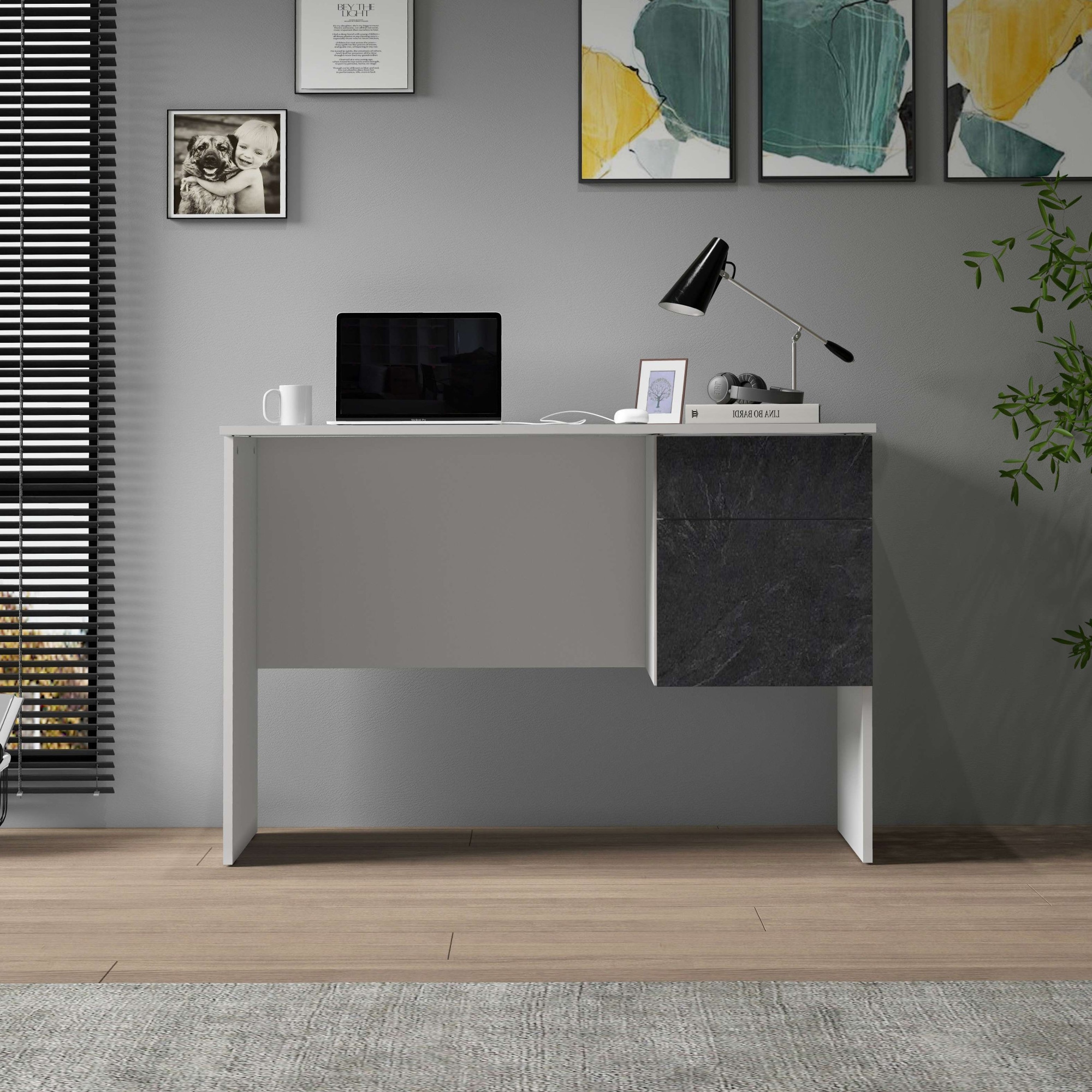 INOSIGN Schreibtisch »Coro, kleiner Computertisch, Bürotisch«, mit 1 Tür & günstig online kaufen