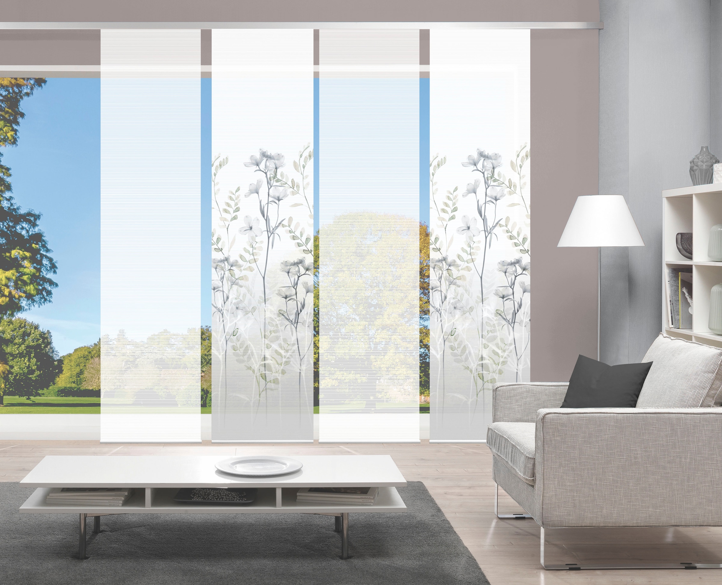 Vision S Schiebegardine »HELVIN 4er SET« Paneelwagen 4 Stk. tlg. Schiebevor günstig online kaufen