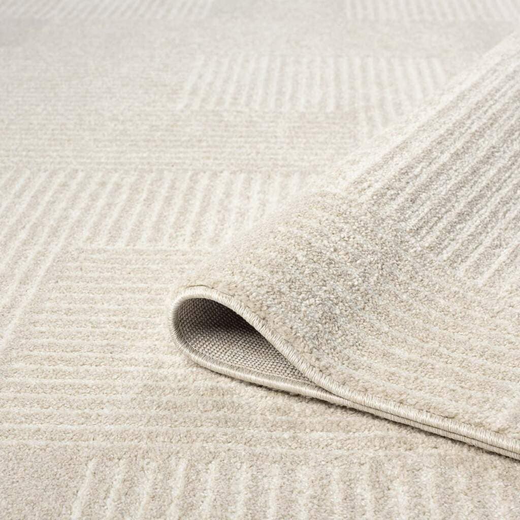 Carpet City Teppich »FLAIR177«, rund, 11 mm Höhe, Kurzflor-Teppich, Skandi-Stil, Wohnzimmer