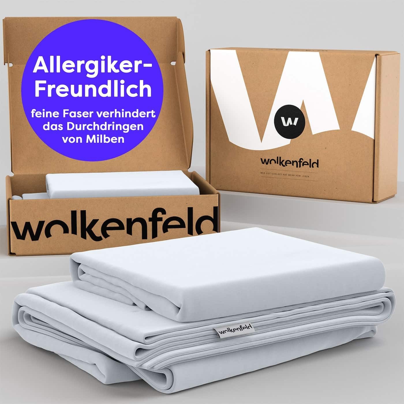 Wolkenfeld Bettwäsche »Allergiker Bettwäsche, unfassbar weich«, 135x200 cm, 155x220 & Übergrößen I inkl. Kissenbezüge 80x80 I Uni
