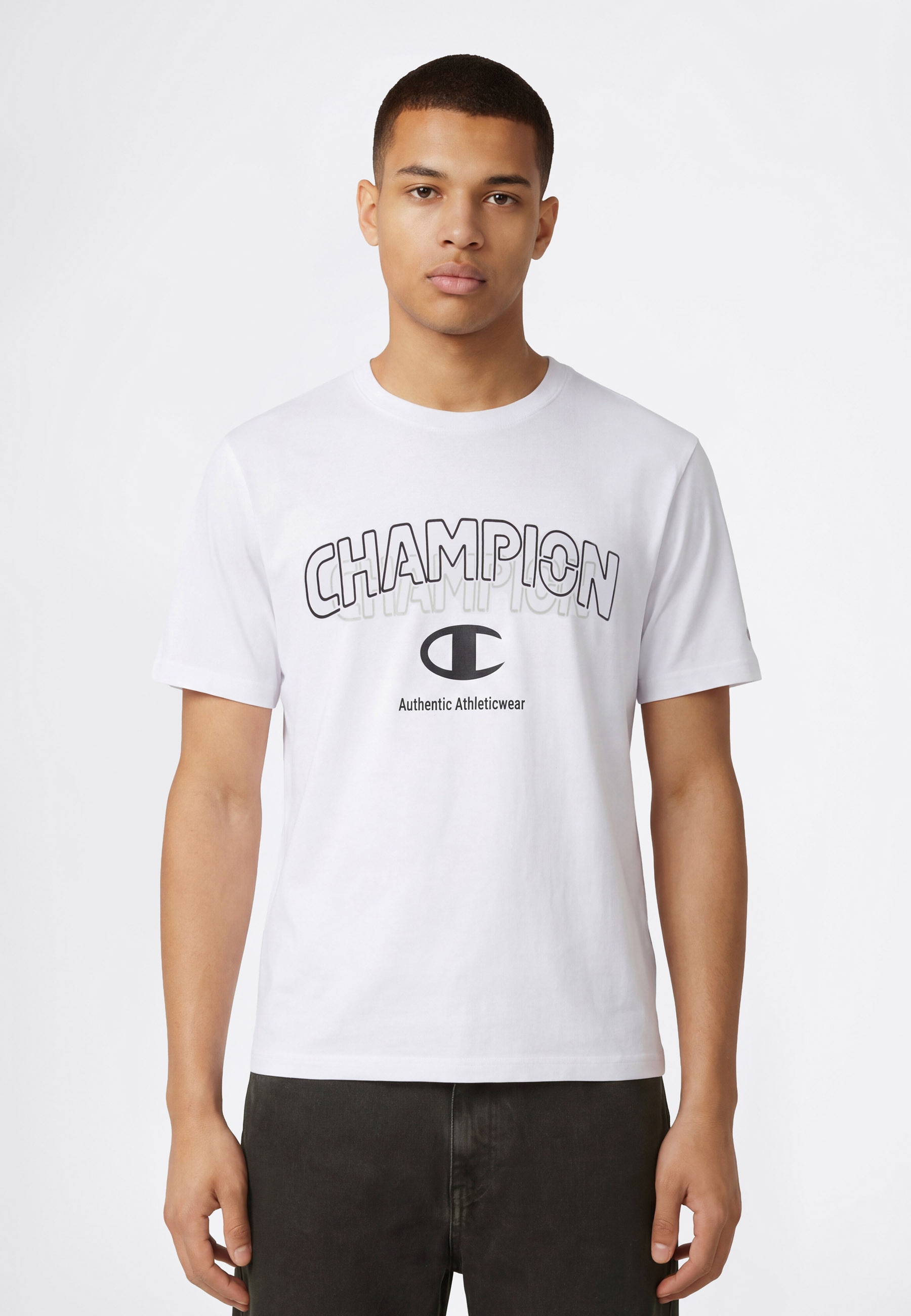 Champion T-Shirt »Graphic Tee« sportliche Passform, Kurzarm, Rundhalsausschnitt