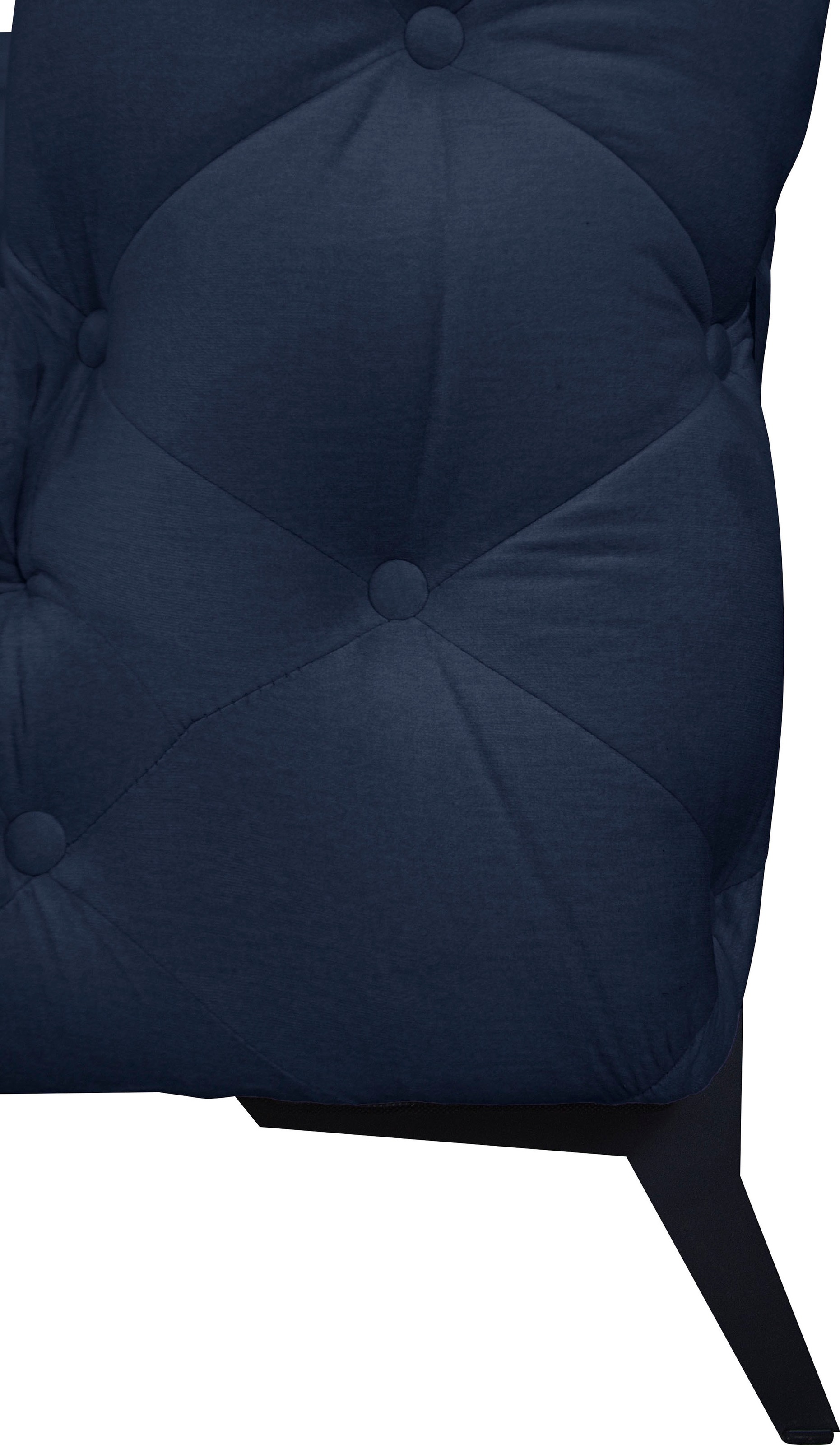 Leonique Chesterfield-Sofa »Amaury L-Form«, großes Ecksofa, Chesterfield-Optik, Breite 323 cm, Fußfarbe wählbar