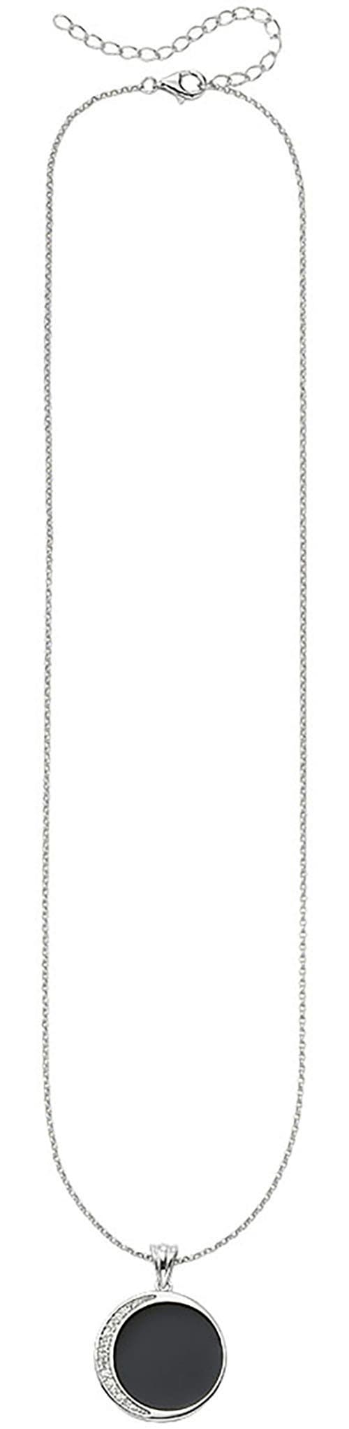 Aniston JEWELRY & WATCHES Kette mit Anhänger »Schmuck Geschenk Silber 925 Halskette mit Anhänger schwarz«, mit Zirkonia (synth.)