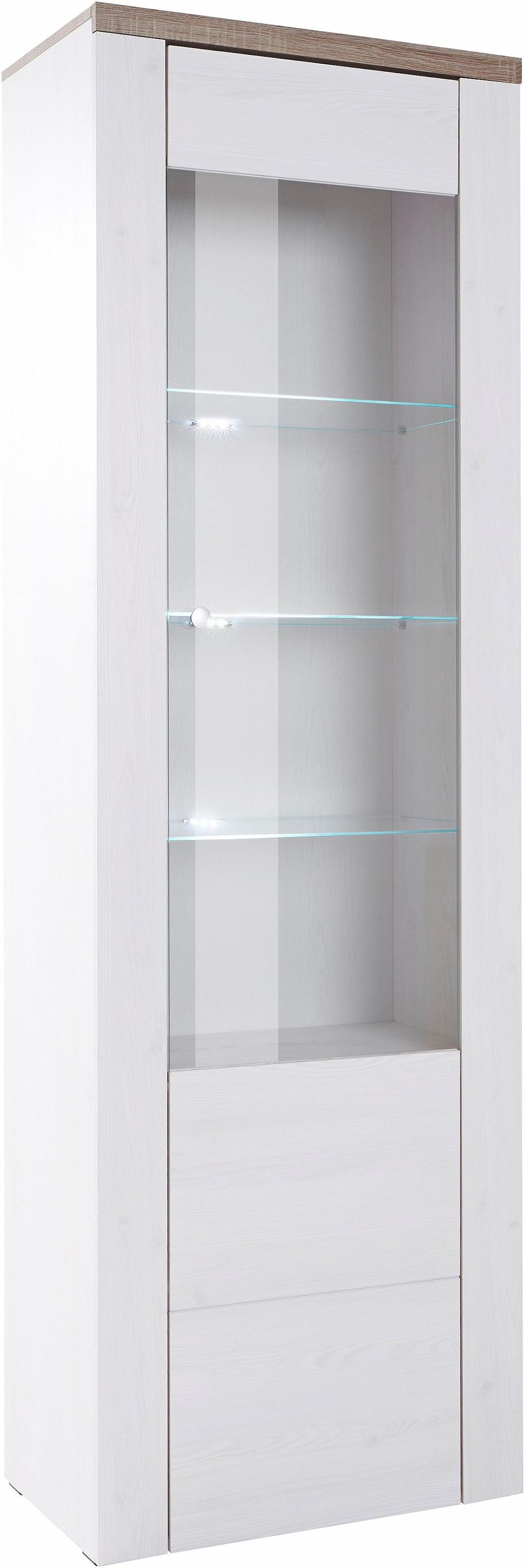 Home affaire Vitrine "Larona, zeitlose Glasvitirne, Hochschrank Höhe 145 cm günstig online kaufen