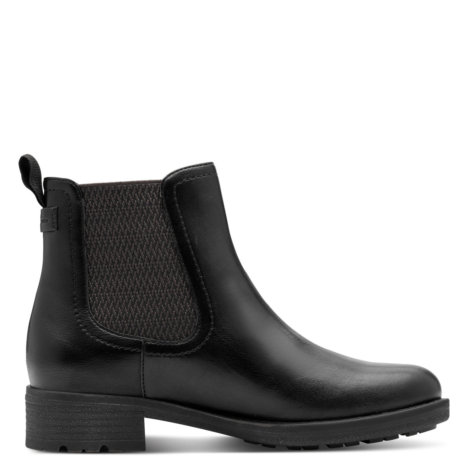Tamaris Chelseaboots, Blockabsatz, Stiefelette, Schlupfschuh im Used Look
