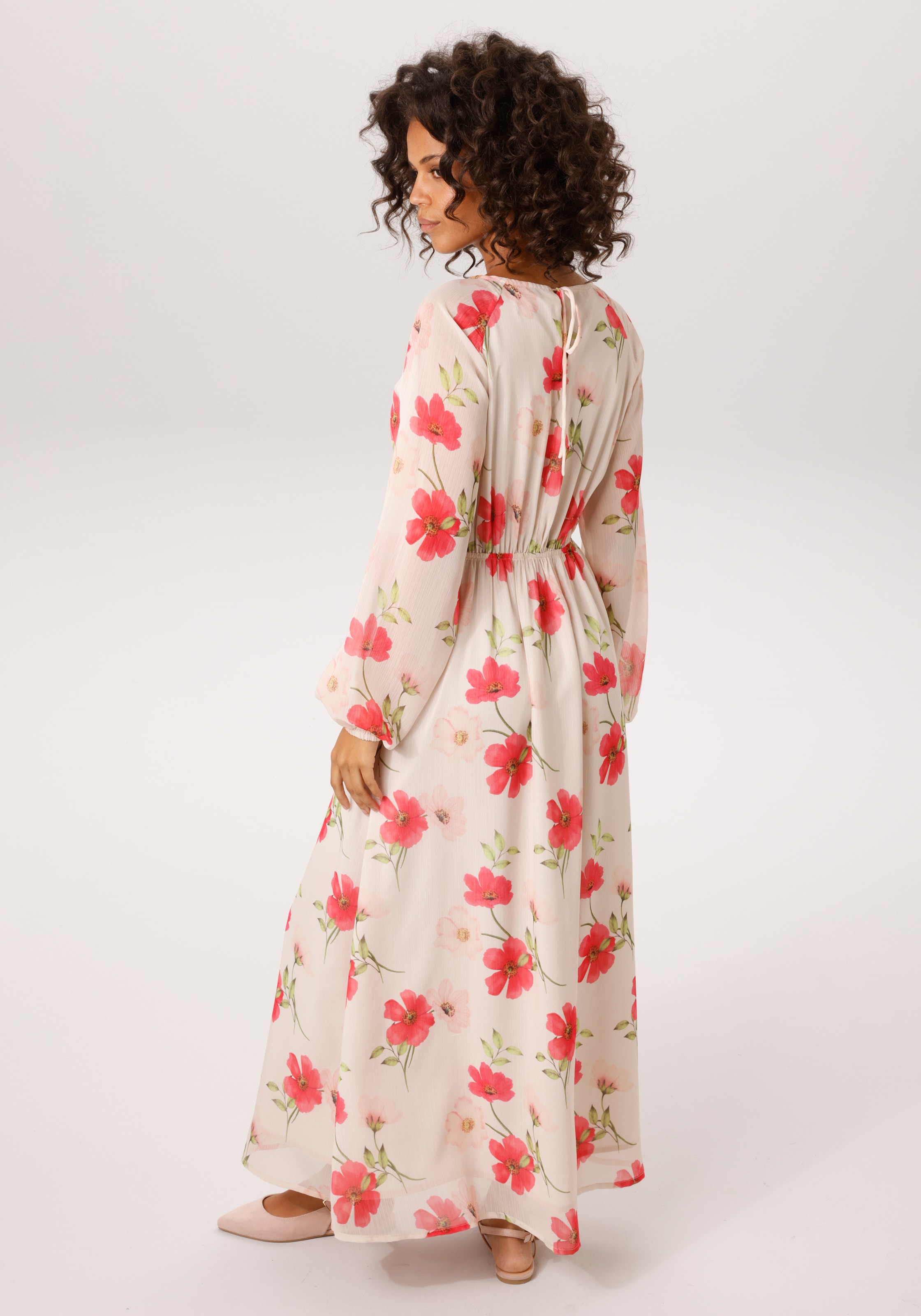 Aniston CASUAL Maxikleid mit farbharmonischen Blumen bedruckt