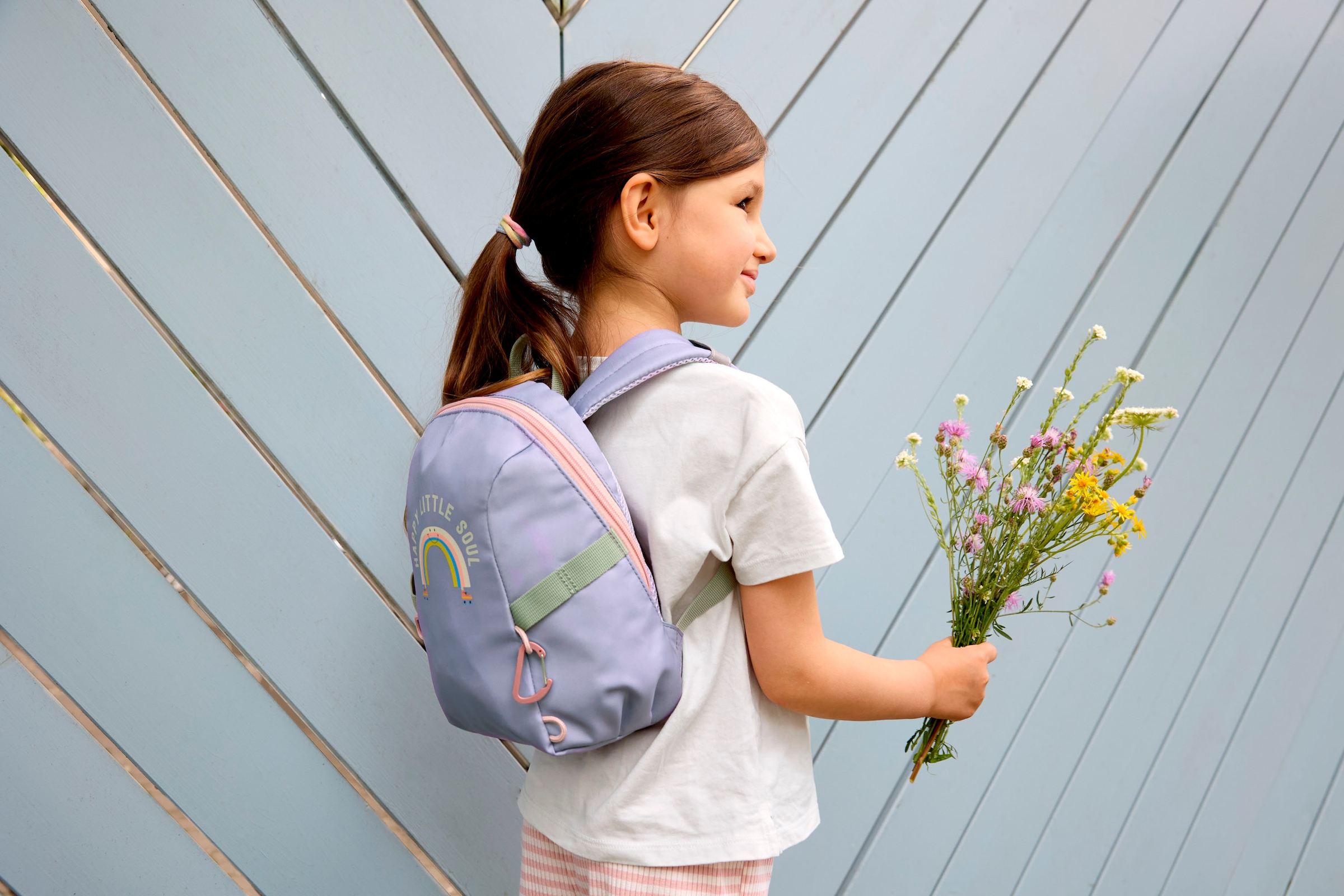 LÄSSIG Kinderrucksack »Tiny Backpack Outdoor Rainbow pastel lilac«