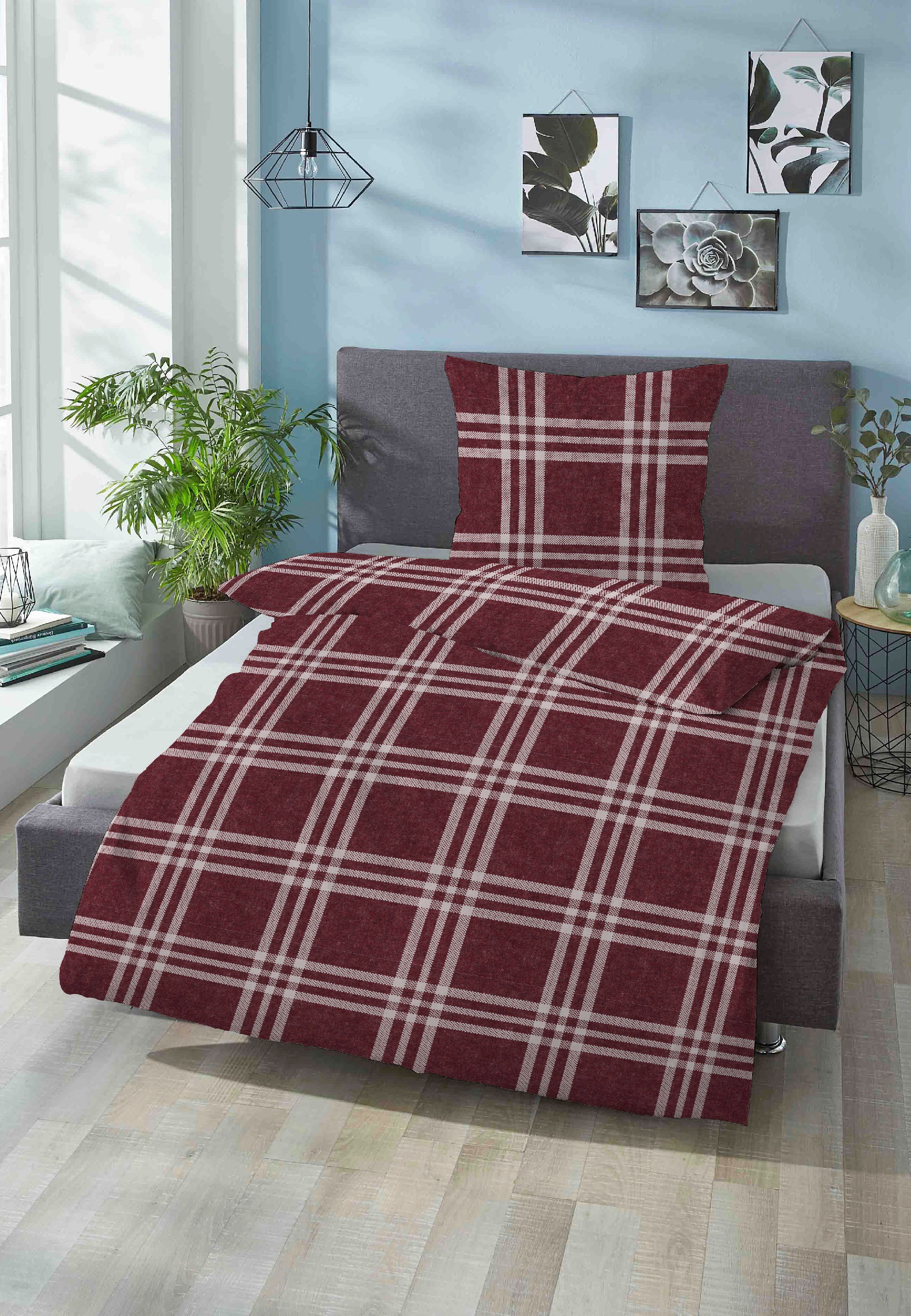 Biberna Bettwäsche »Lya«, kuschelig warm, weich, Melange, 100% Baumwolle, made in Germany