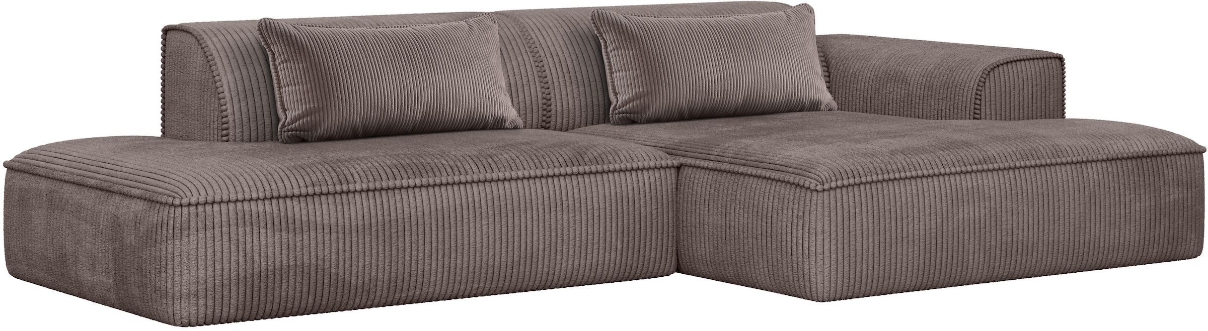 exxpo - sofa fashion Ecksofa »Billund modernes Designsofa, bequem und elegant, Breite 294cm, L-Form« modern, L-form, Wellenfedern, inklusive 2x Nierenkissen