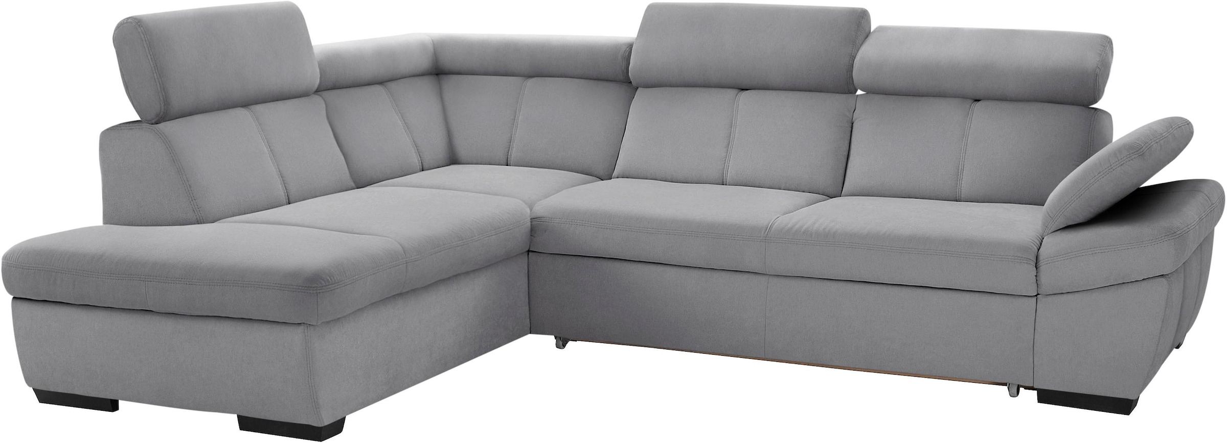 exxpo - sofa fashion Ecksofa »Salerno, klassisch modernes Funktionssofa, hoher Sitzkomfort, L-Form«, inkl. Kopf- und Armteilverstellung, wahlweise mit Bettfunktion