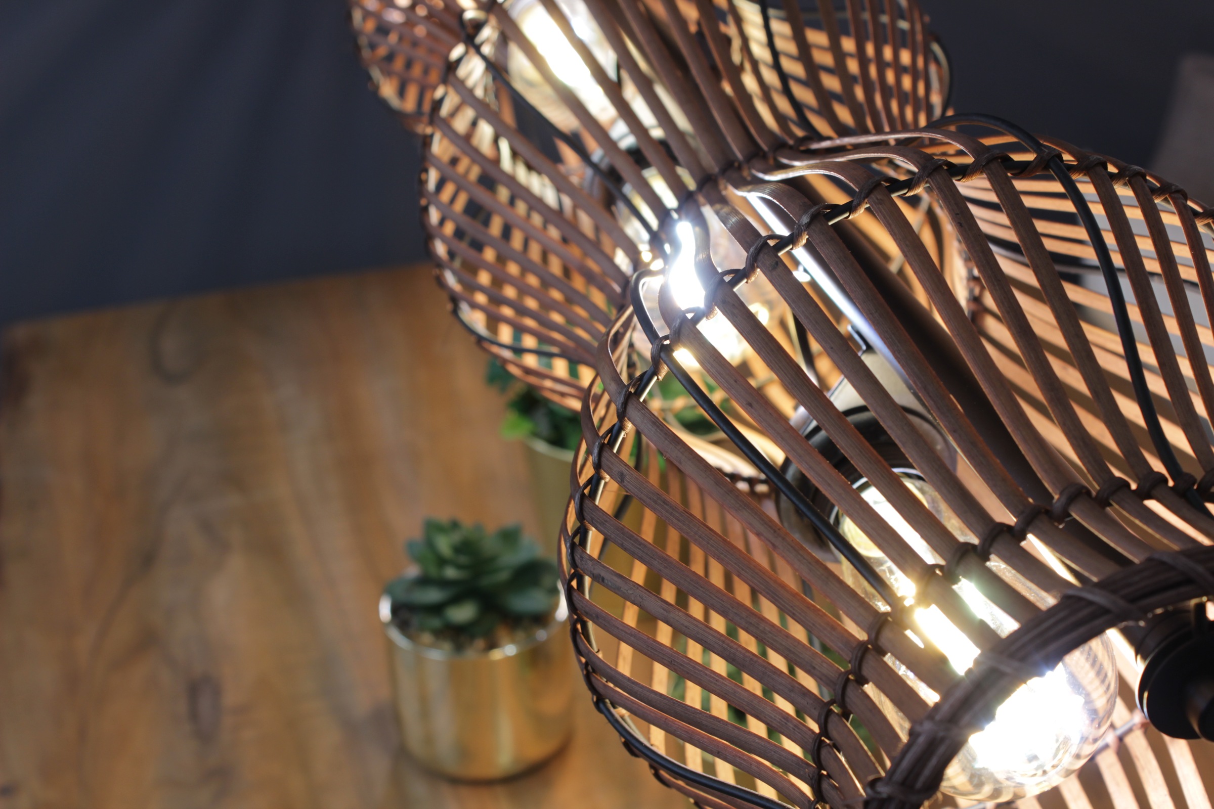 ECO-LIGHT Pendelleuchte »Bamboo«, 3 flammig, Leuchtmittel E27 | ohne Leuchtmittel