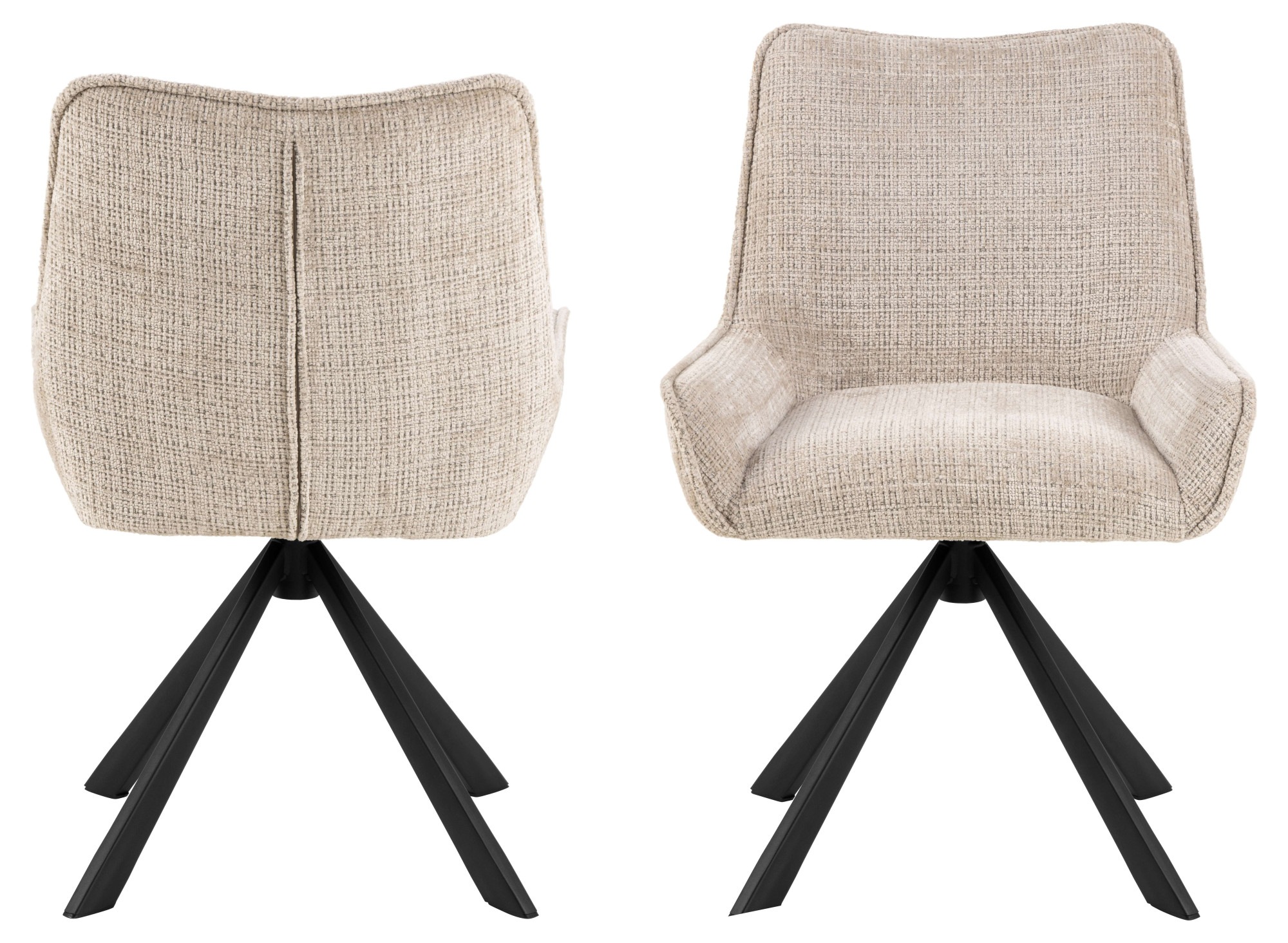 ACTONA GROUP Esszimmerstuhl »Eddie«, (Set), Esszimmerstuhl, Juto beige, 4 S günstig online kaufen