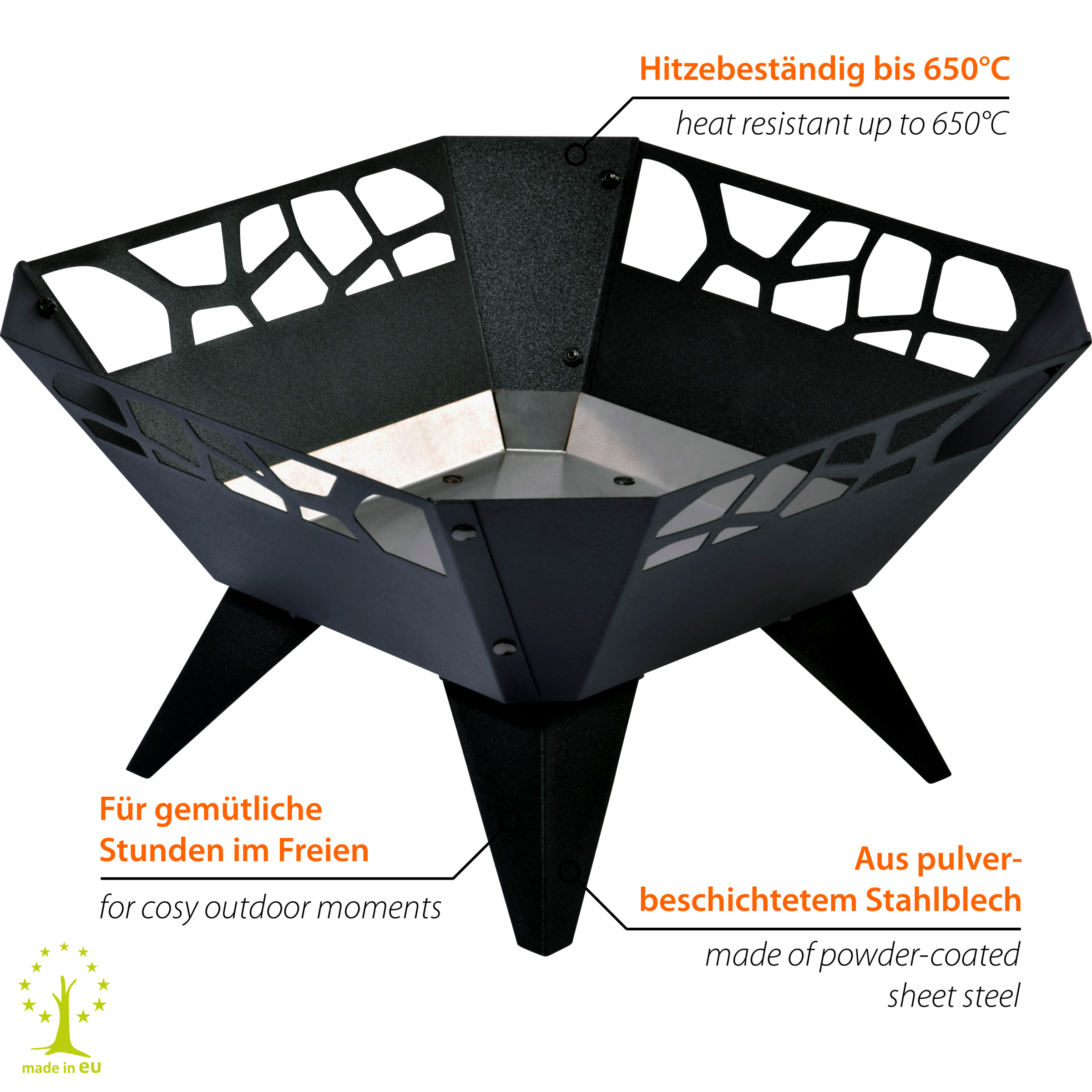 dobar Feuerschale »Design« BxLxH: 51,5x51,5x30 cm