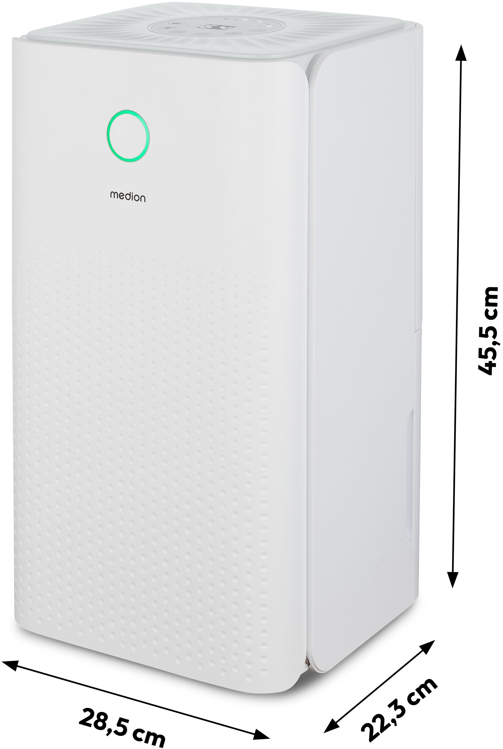 Medion® Luftentfeuchter »DH10 (MD12047), für Räume bis zu 15m²«, Entfeuchtung 12 l/Tag, Tank 2 l, Entfeuchtungsleistung 12L/Tag, Volumen Wassertank 2L, 3 Modi