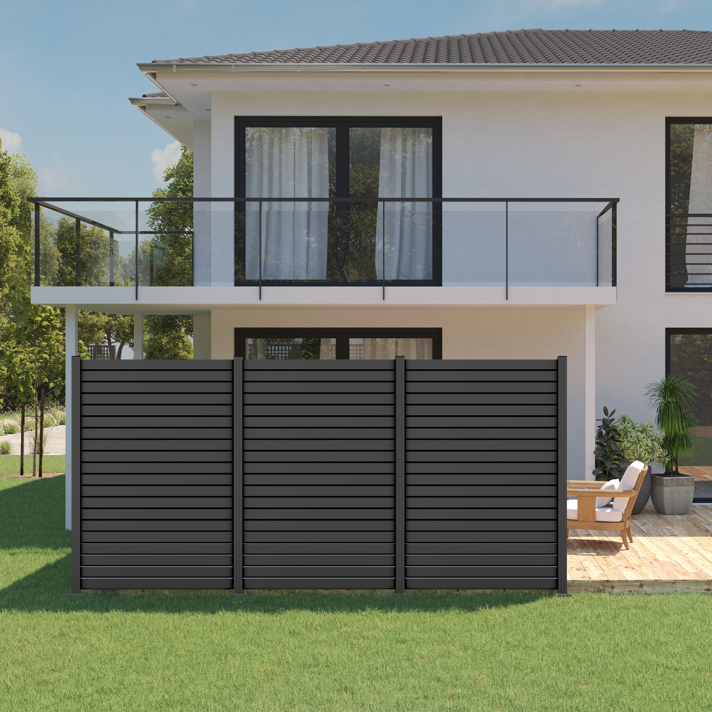 STAKET PRO Gartenzaun »Komplettzaun »Rhombus Mini« Breite 1200 mm«, Zaunhöhe 180 cm, Zaunlänge 2,484 - 3,726 m