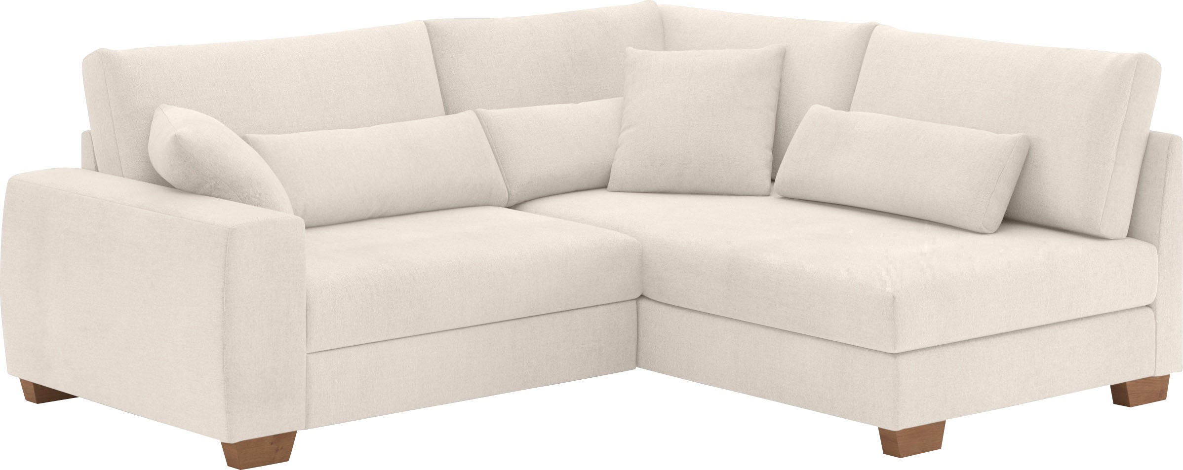 Mr. Couch Ecksofa »Hilla L-Form« Mit Federkern, wahlweise mit Bettfunktion günstig online kaufen