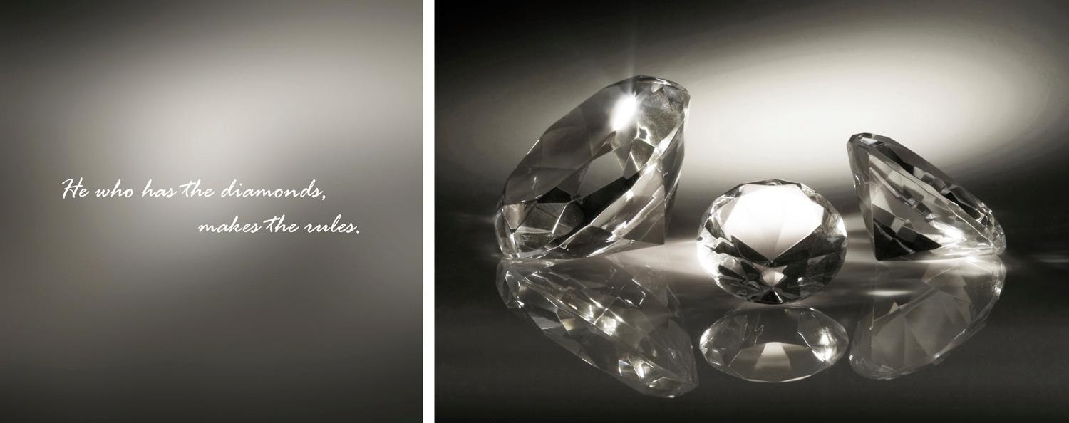 queence Leinwandbild »Diamonds«, Stein-Kunst-Modern-Spa-Spa Bilder-Sprüche- günstig online kaufen