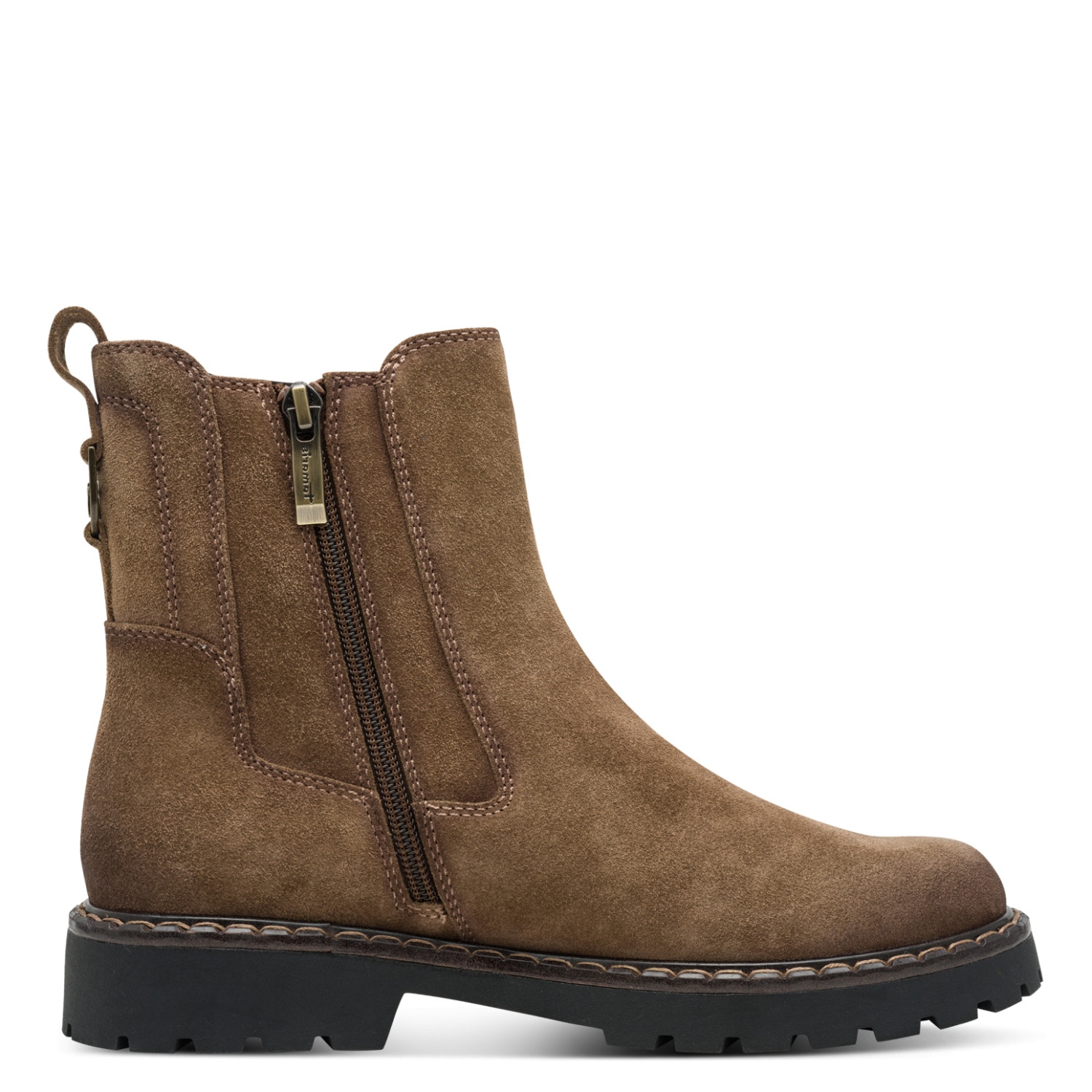 Tamaris Chelseaboots  Blockabsatz, Stiefelette mit Stretcheinsatz an der Außenseite