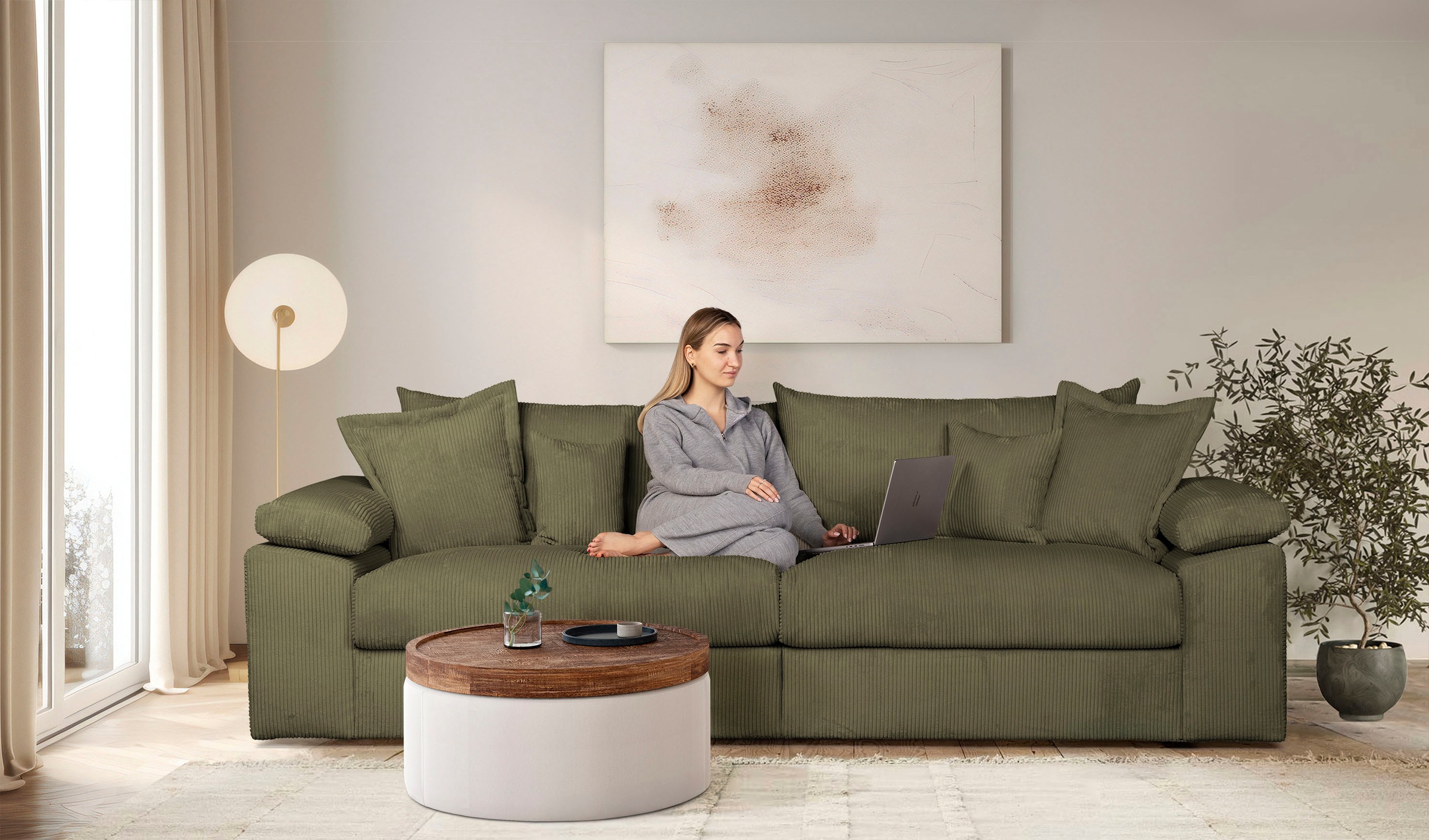 Home affaire Big-Sofa »Soft&Cosy XL, B: 246 cm« günstig online kaufen