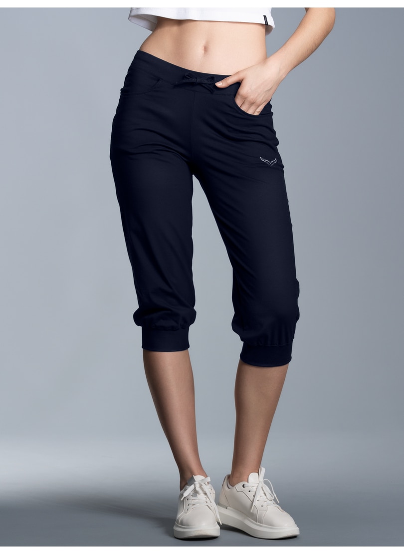 Trigema Jerseyhose »TRIGEMA Hüfthose mit Kristallsteinen«, (1 tlg.)