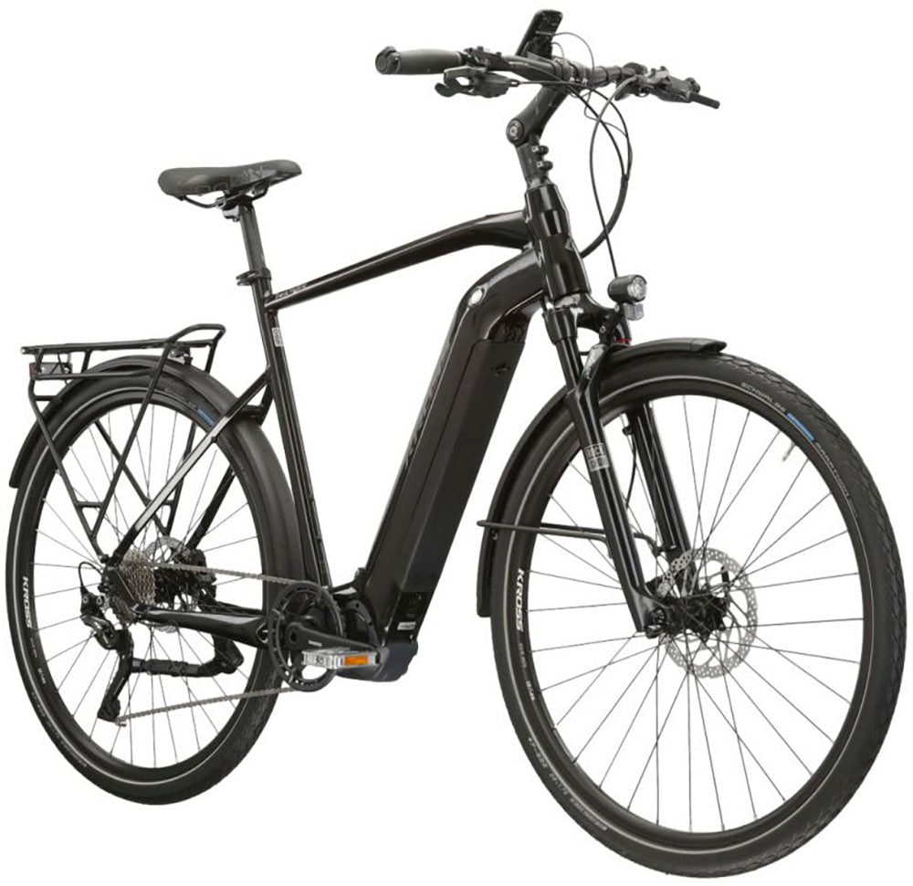 Kross »E-Trekkingrad Trans Hybrid 6.0 28 Zoll schwarz« 10 Gang Shimano DEORE XT T8000 Schaltwerk Kettenschaltung Mittelmotor 250 W Pedelec, Elektrofahrrad für Herren