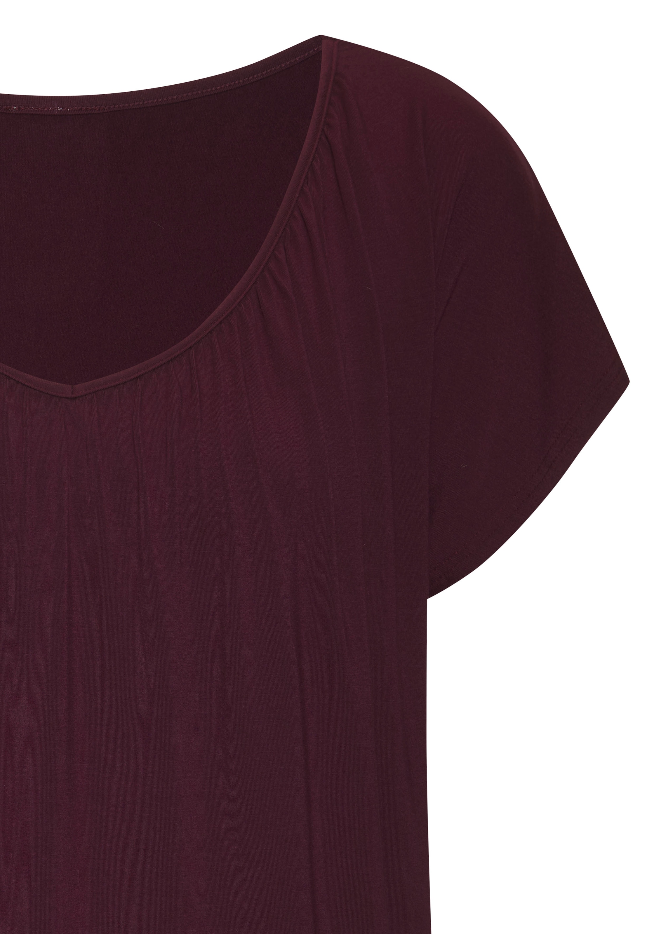 LASCANA Kurzarmshirt, (Packung, 2 tlg.), mit Gummizug am Bund