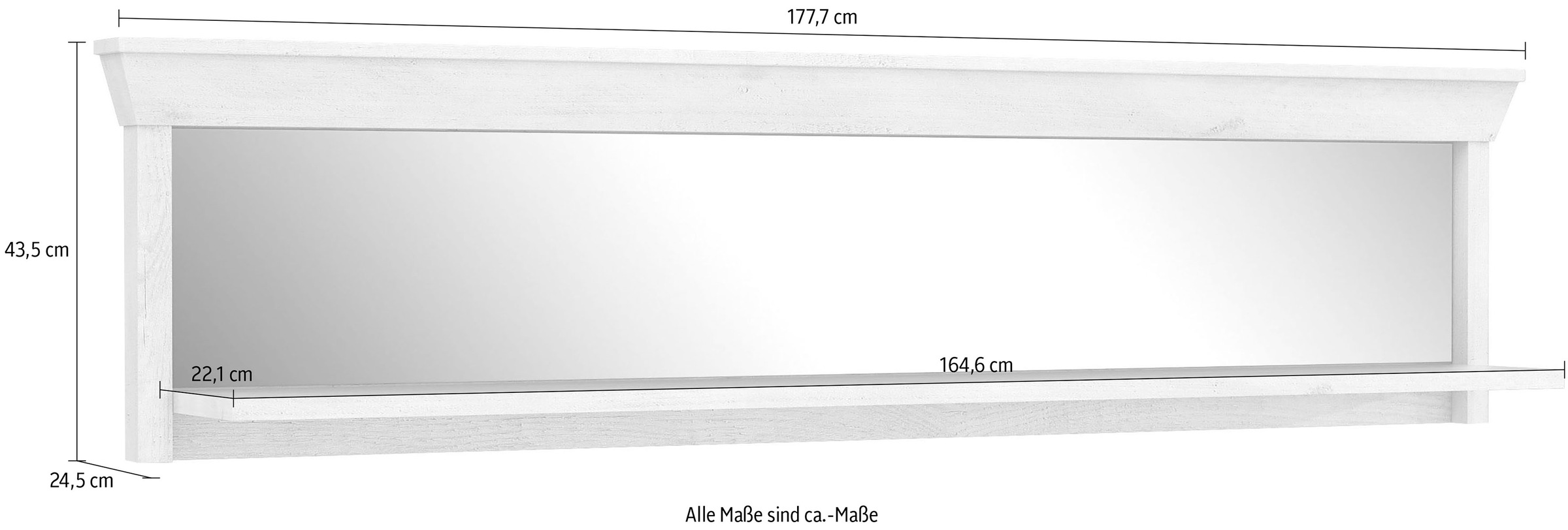 FORTE Wandregal »Kashmir«, Breite 177 cm