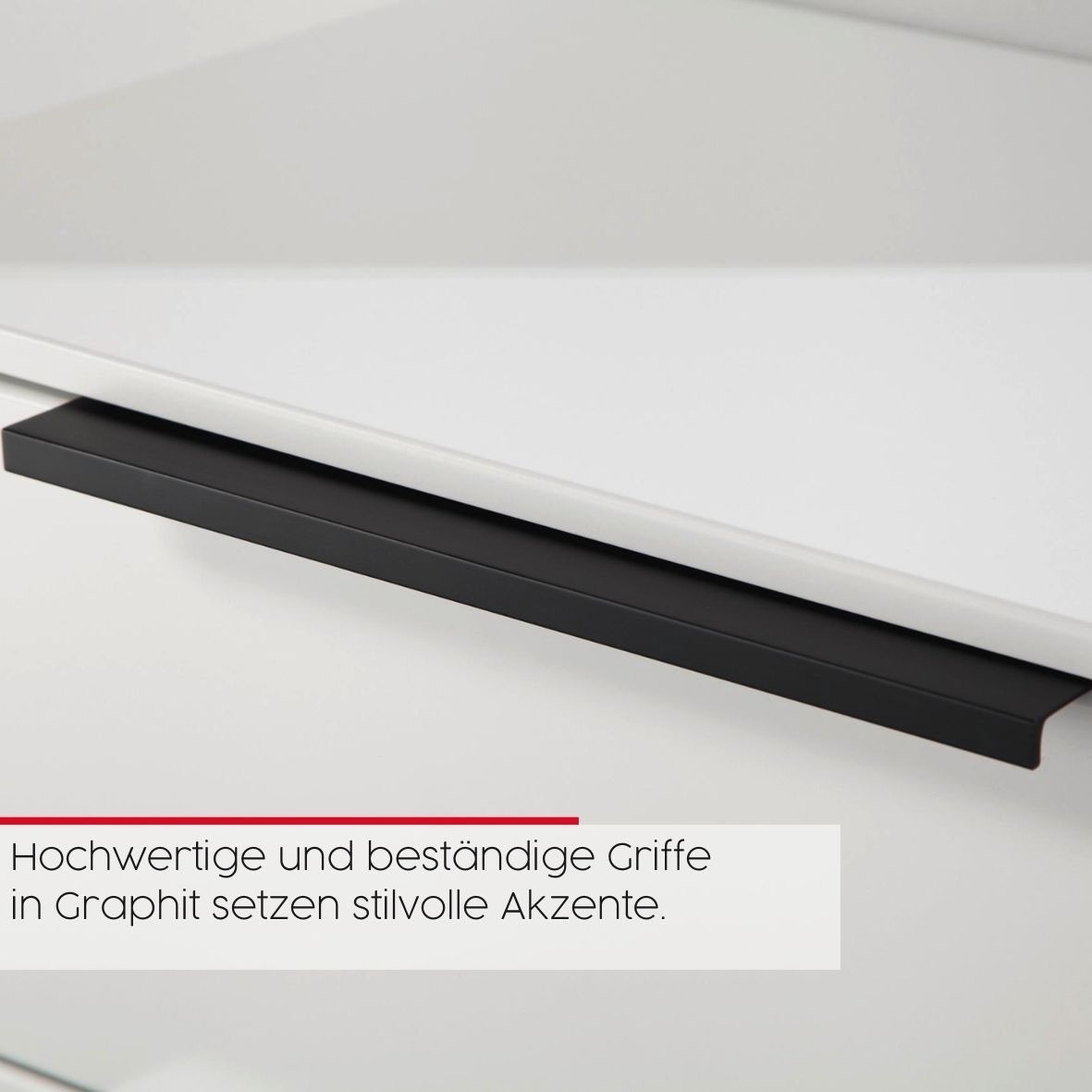 rauch Nachtkommode »Nachttisch Nachtschrank Nachtkonsole FLIPP mit Glasfront« Breite 40 cm,  mit 3 Schubladen und Soft-Close-Funktion sowie Glasfront
