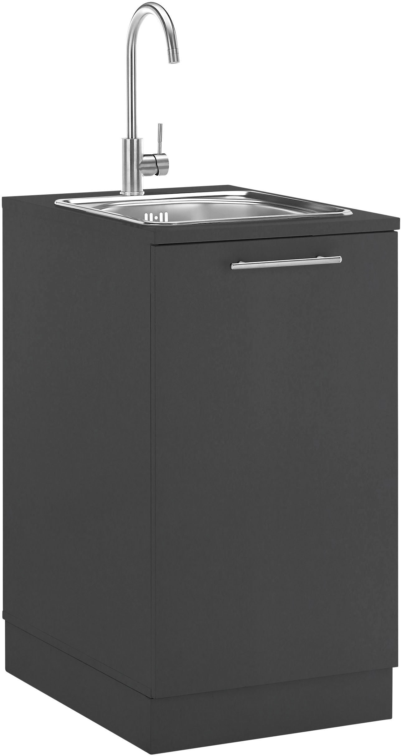 Laundreezy Spülenschrank »Laundreezy, Spülenschrank BxHxT 50x92x68 cm« 1 Stk. tlg. Breite 50cm, Tür L/R montierbar, Softclose, höhenverstellbare Füße