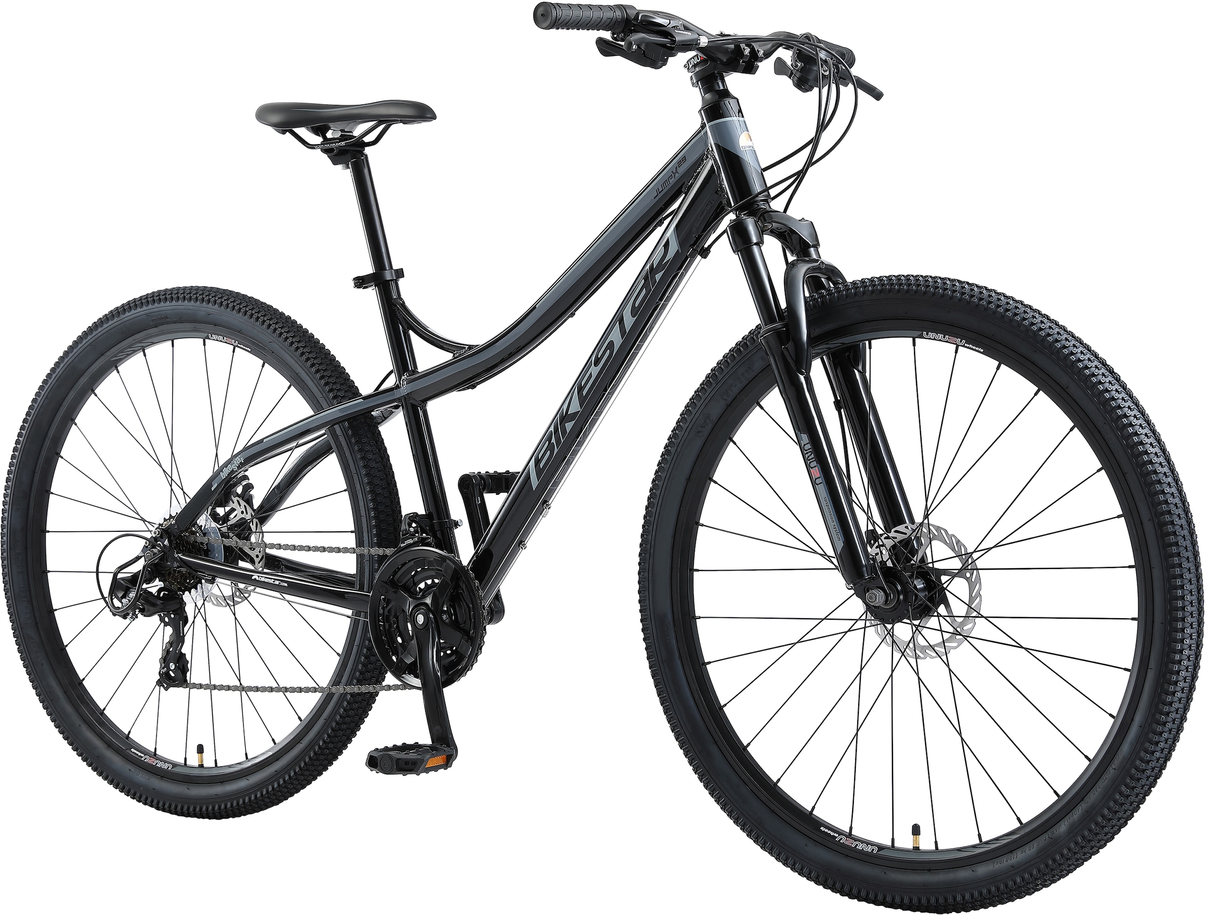 Bikestar Mountainbike, 21 Gang, Shimano, RD-TY300 Schaltwerk, Kettenschaltung, für Damen und Herren, Kettenschaltung