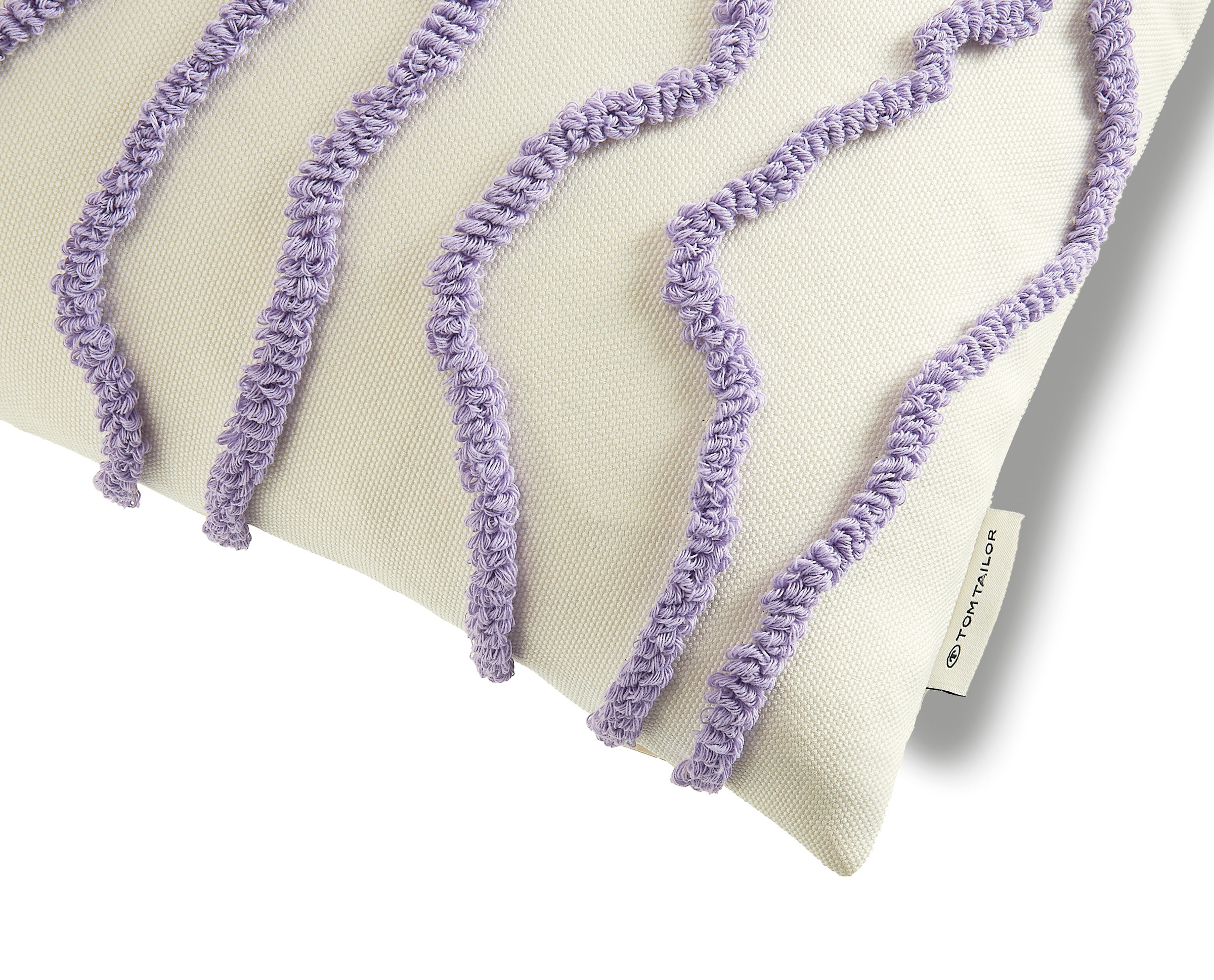 TOM TAILOR HOME Dekokissen »Wavy«, bestickt, mit hohem Baumwollanteil
