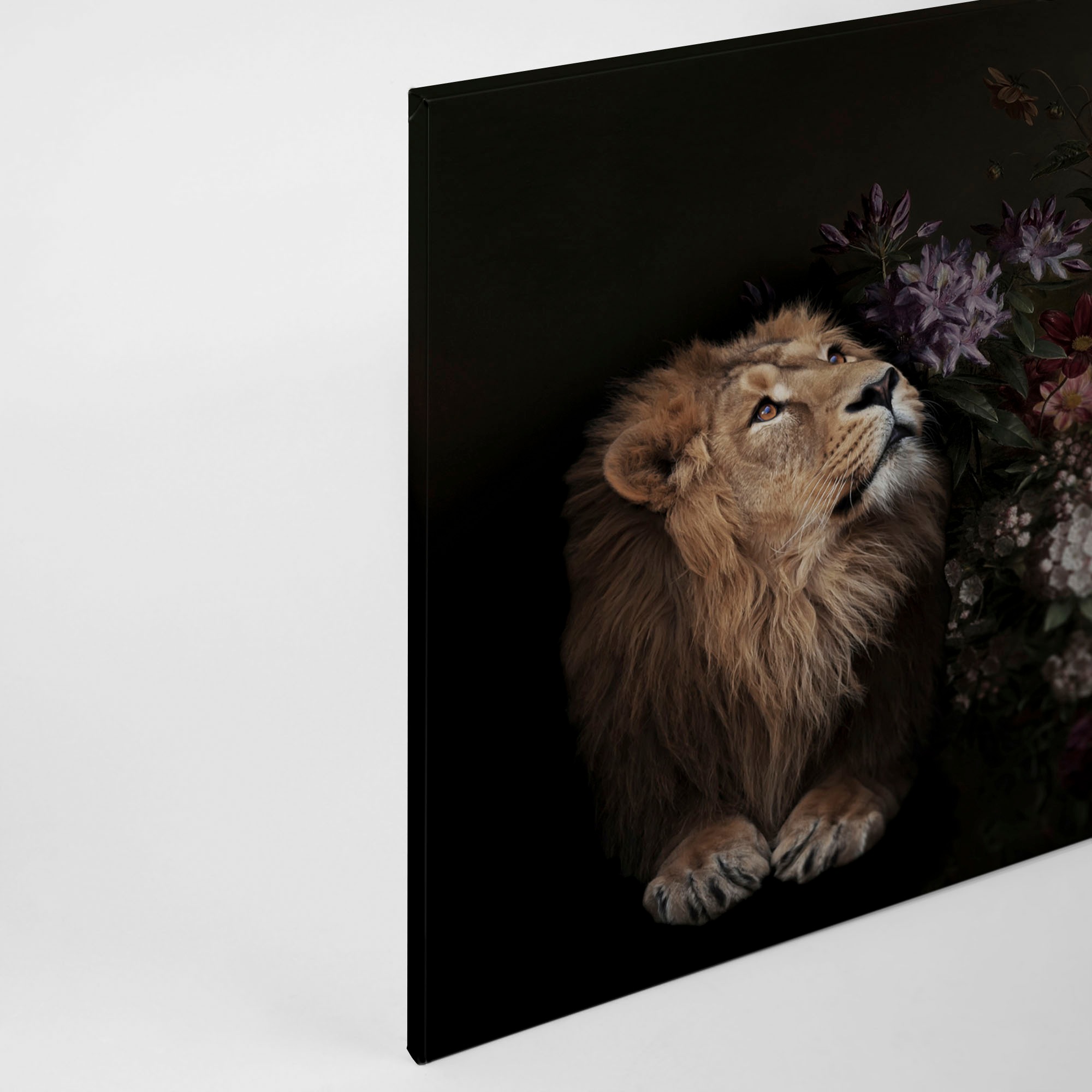 A.S. Création Leinwandbild »wildlife«, Kunst-Tiere-Kinder, (1 St.), Keilrahmen Bild Blumen Floral Rosen Leinwand-Bild Wohnzimmer modern