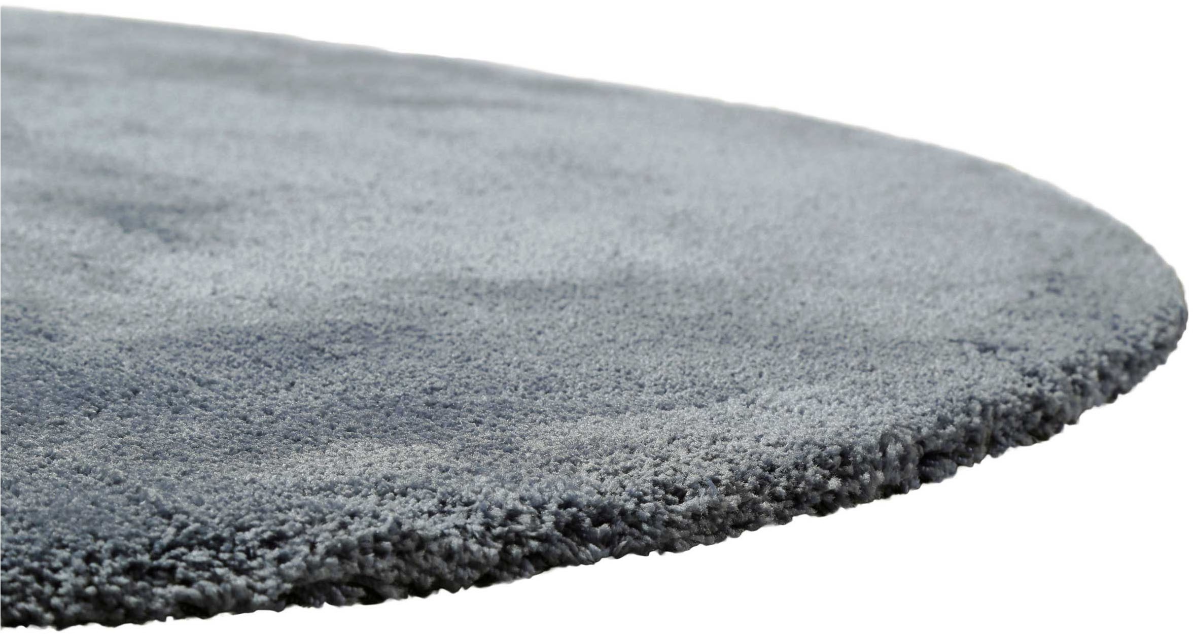 Homie Living Teppich »Pisa«, rund, 25 mm Höhe, Hochflor, Microfaser, uni, weich, Shaggy, Wohnzimmer, Schlafzimmer